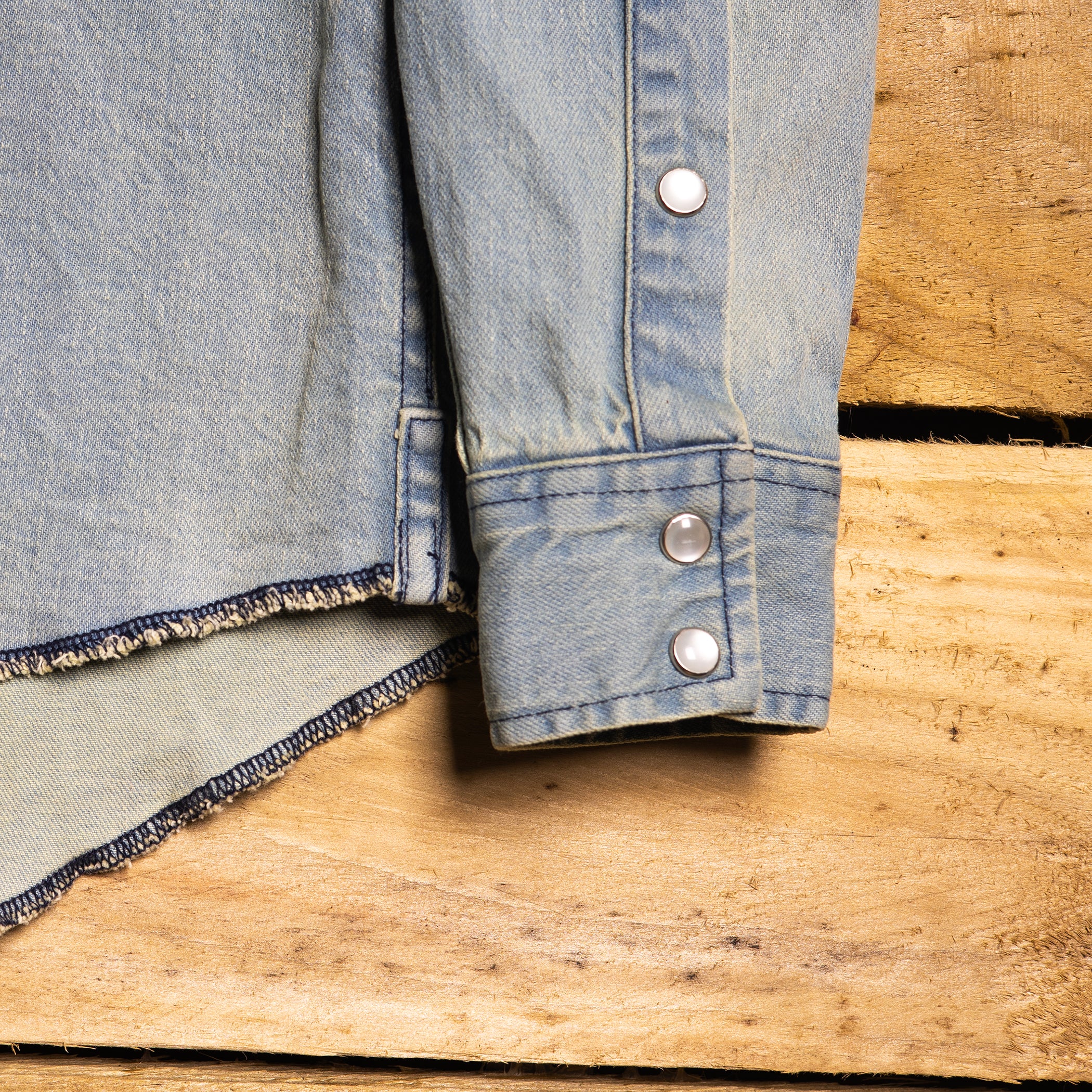 H Bar C California Ranchwear Blue Denim Cowboy Shirt – M