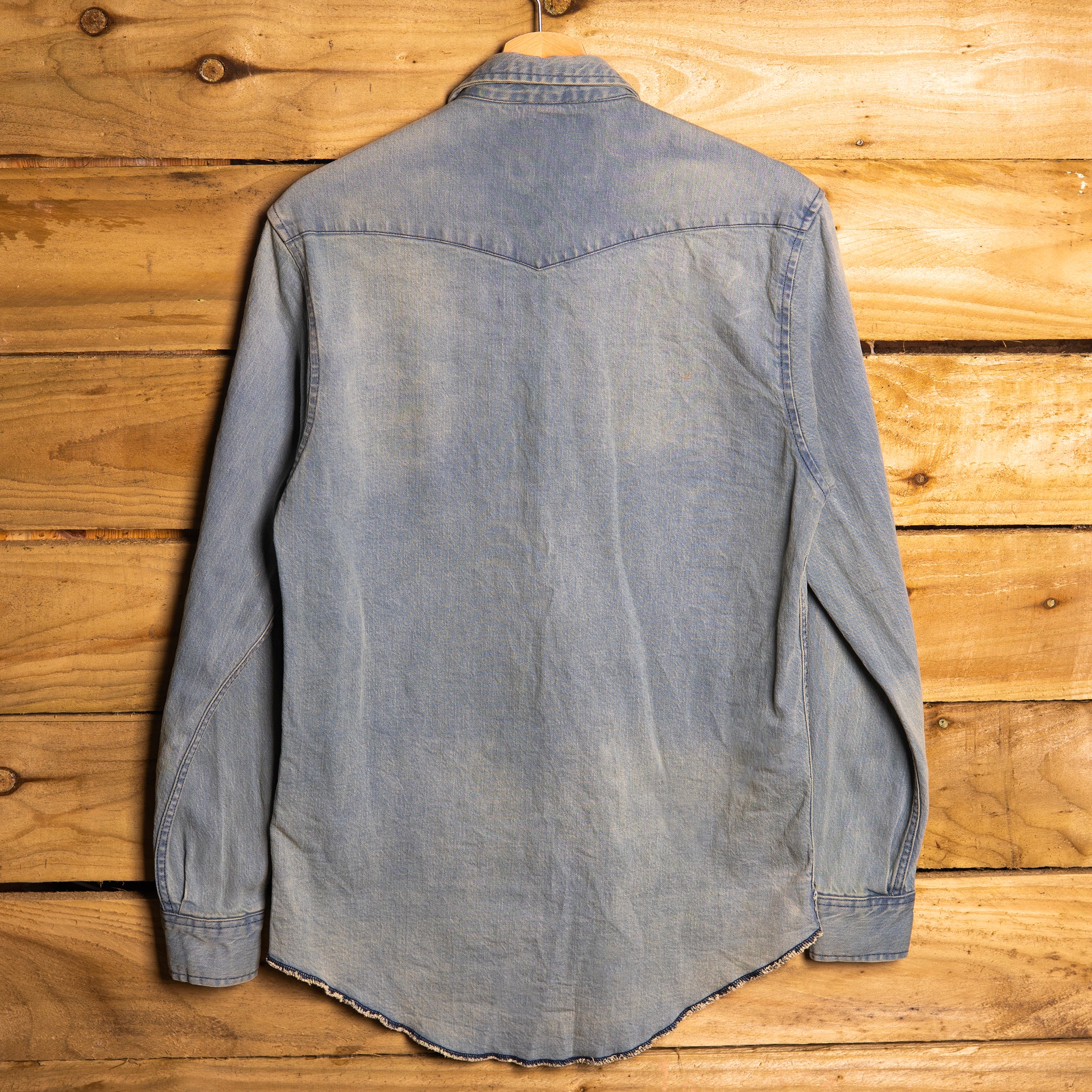 H Bar C California Ranchwear Blue Denim Cowboy Shirt – M