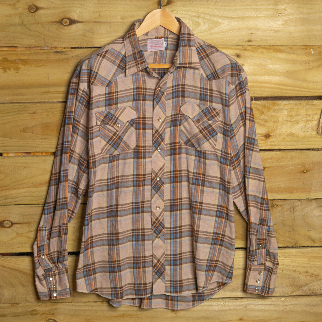 Vintage H Bar C California Ranchwear Flannel Plaid Western Shirt | Size XXL