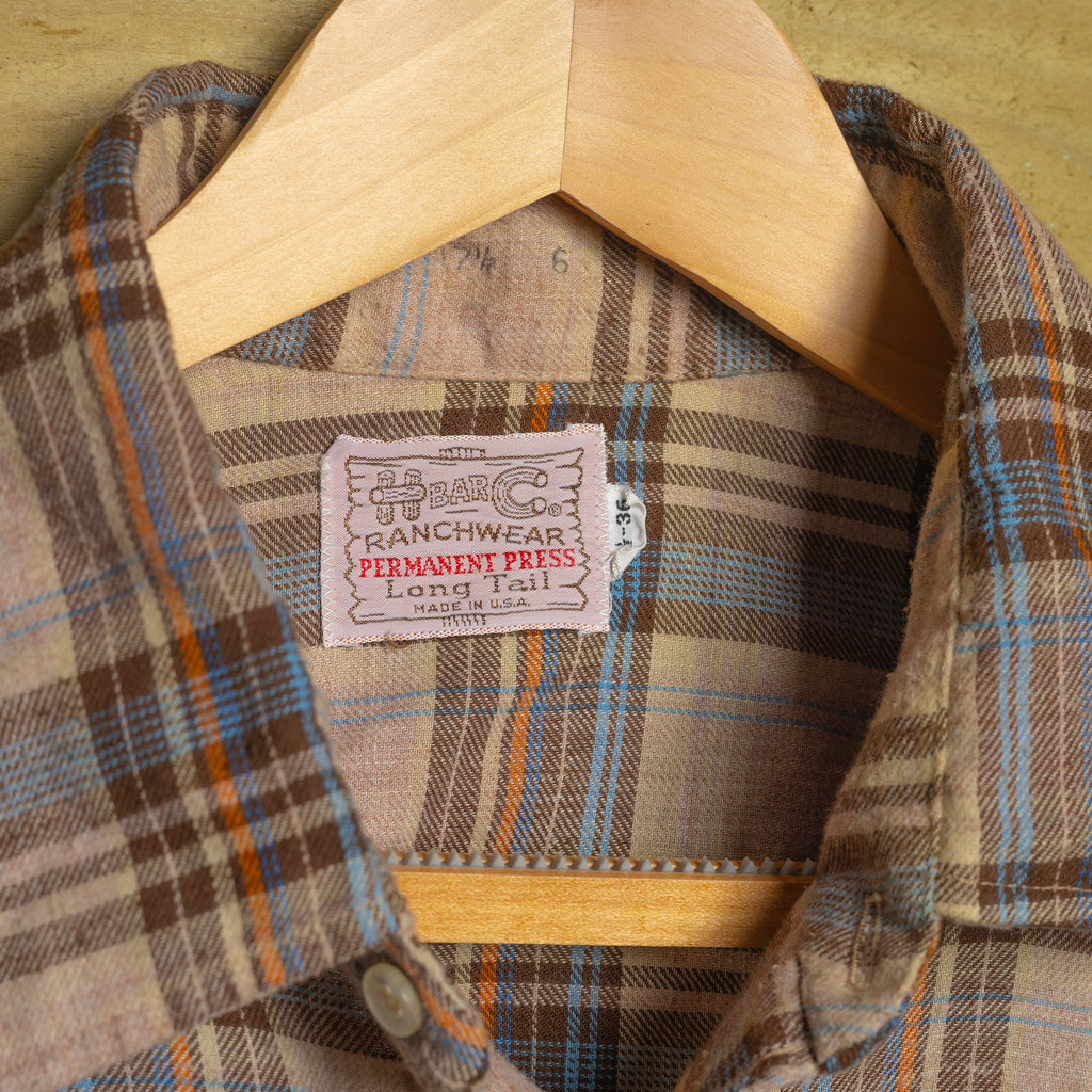 Vintage H Bar C California Ranchwear Flannel Plaid Western Shirt | Size XXL