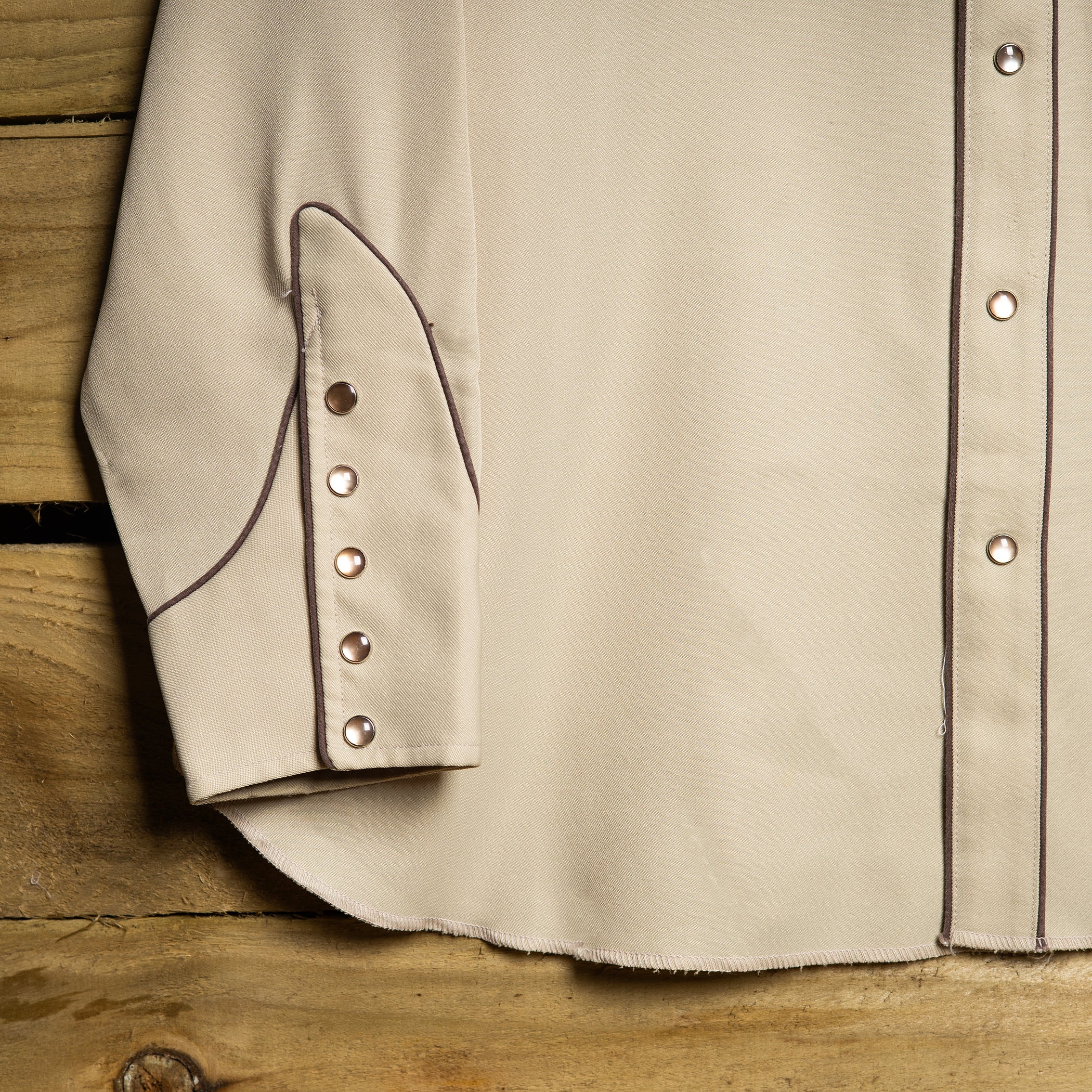 H Bar C California Ranchwear Beige Embroidered Western Shirt – L