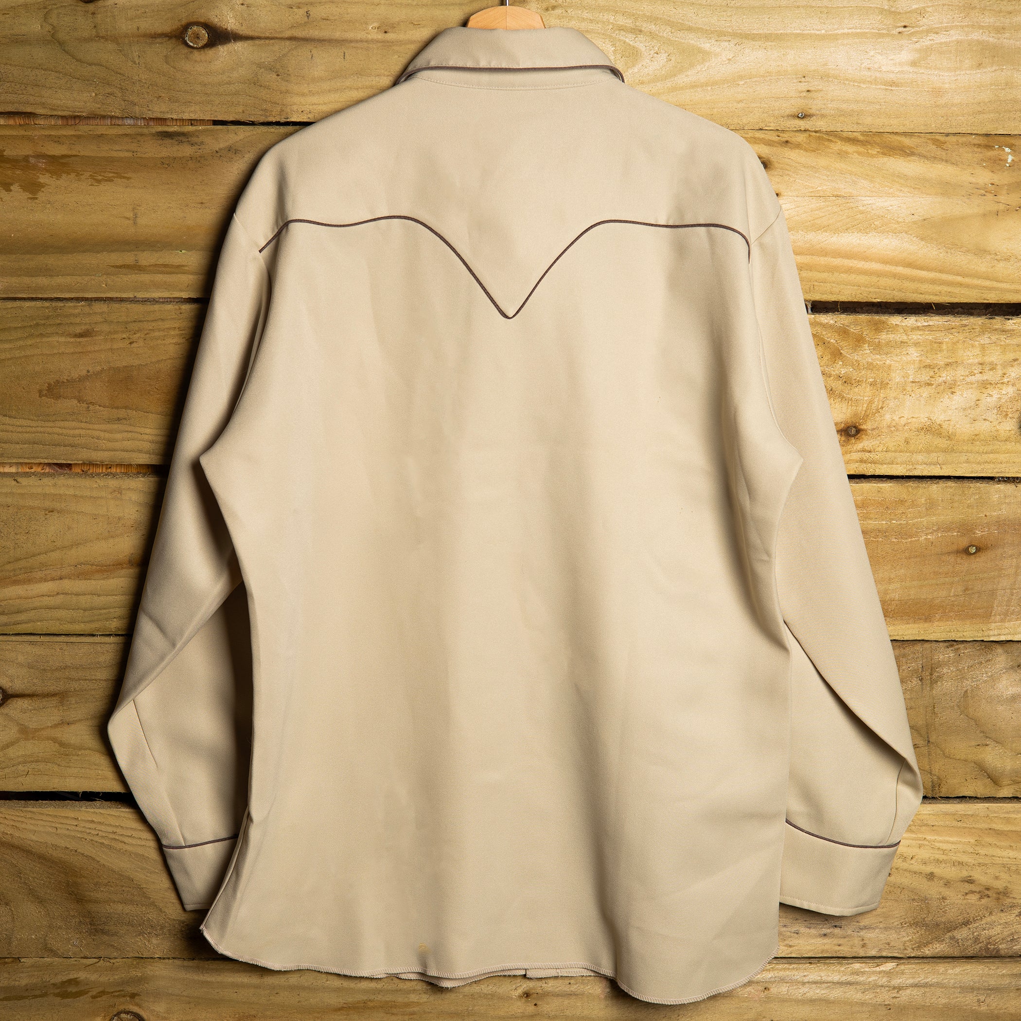 H Bar C California Ranchwear Beige Embroidered Western Shirt – L