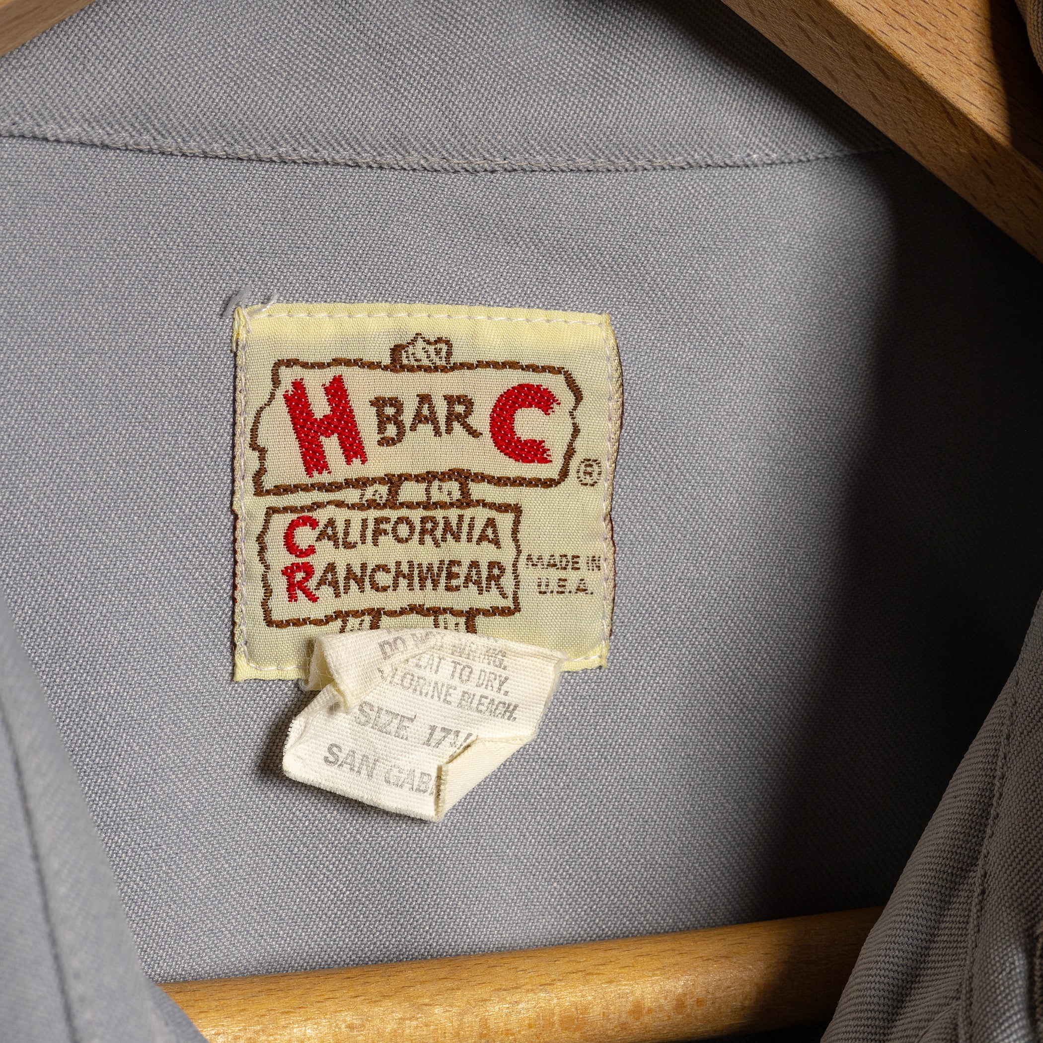 Vintage H Bar C California Ranchwear Grey Embroidered Western Shirt XL