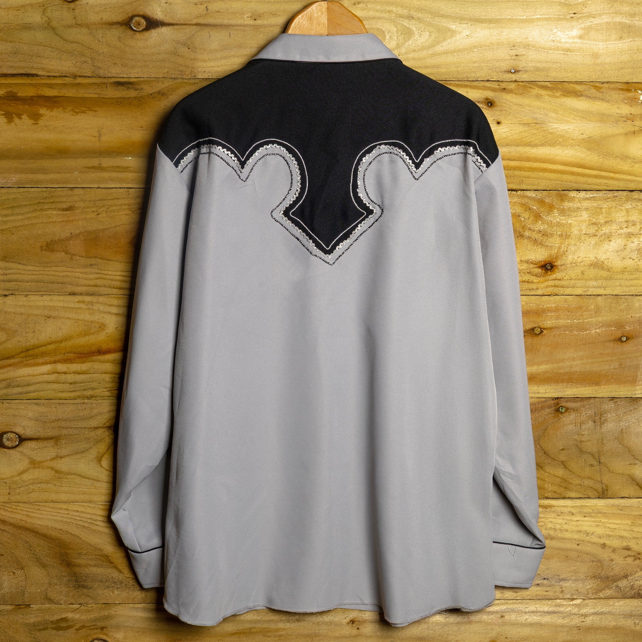 Vintage H Bar C California Ranchwear Grey Embroidered Western Shirt XL