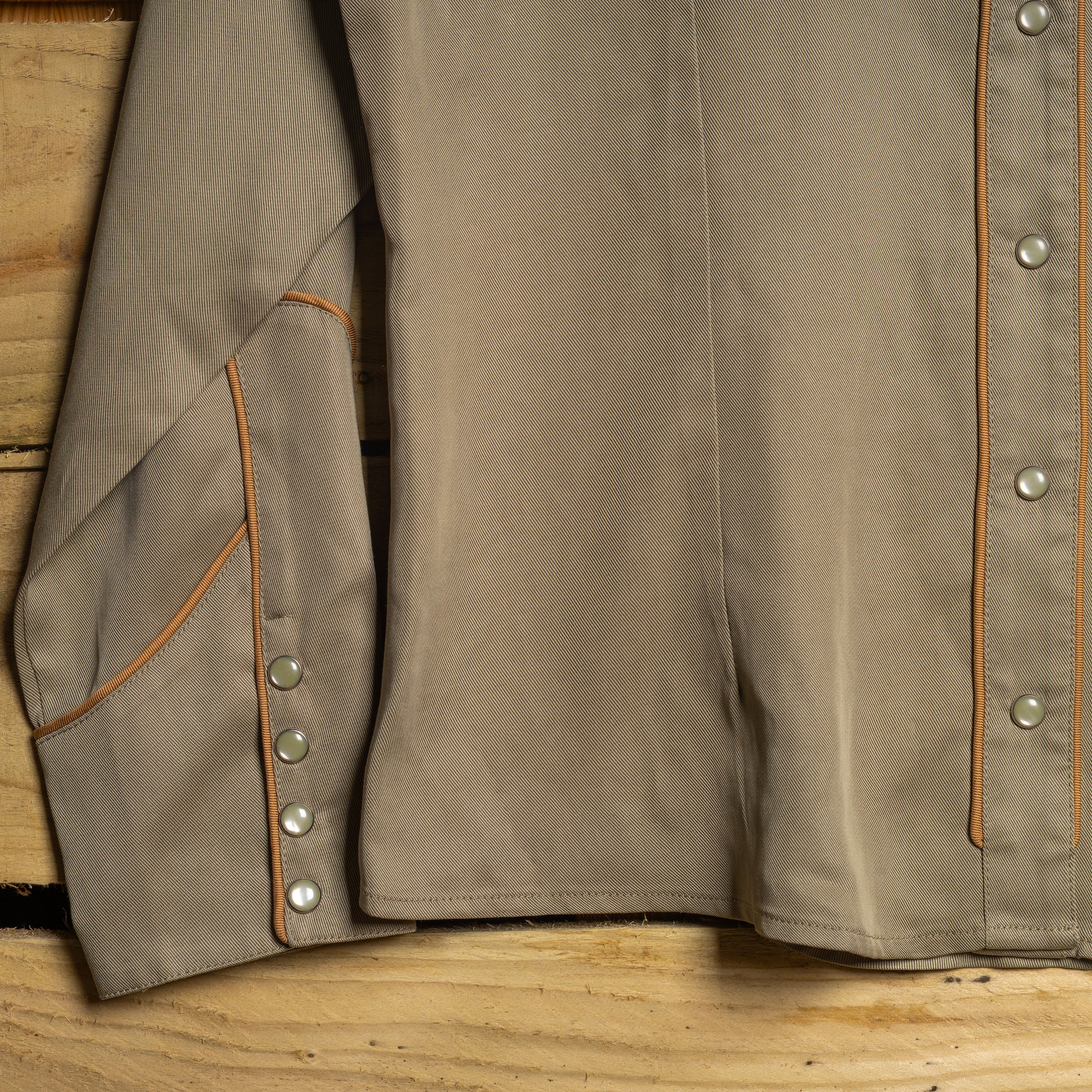 NWT H Bar C California Ranchwear Tencel Green Pearl Snap Western Shirt — Women's L (Lake Tahoe)