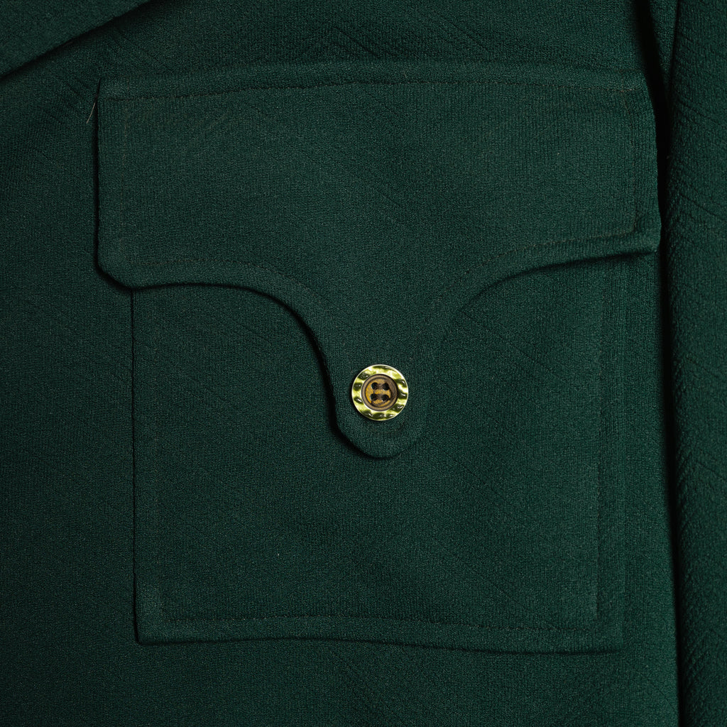 1950s-60s H Bar C California Ranchwear Green Western Two-Piece Suit, Size 34