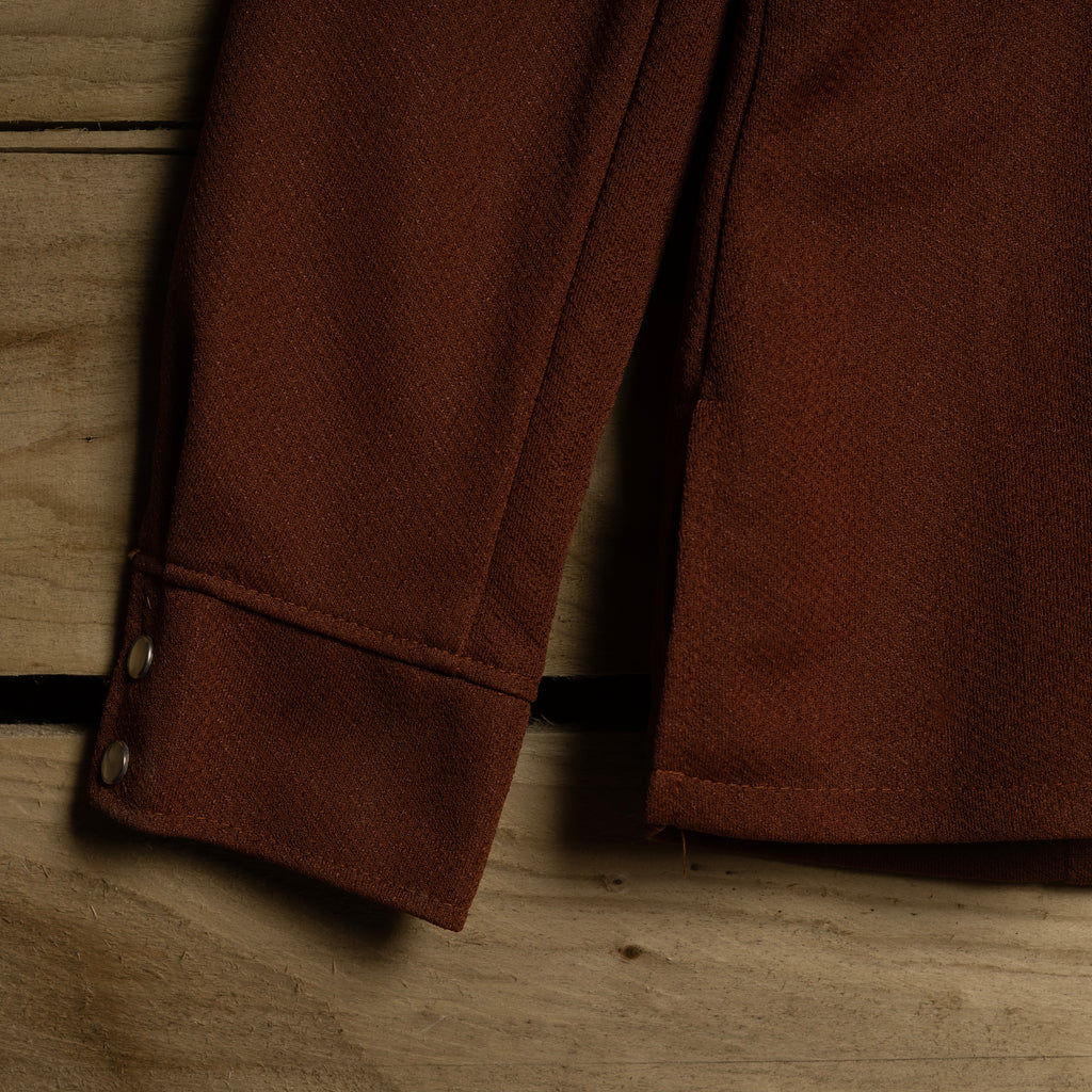 Vintage 1970s H Bar C Brown Pearl Snap Shirt Jacket – M