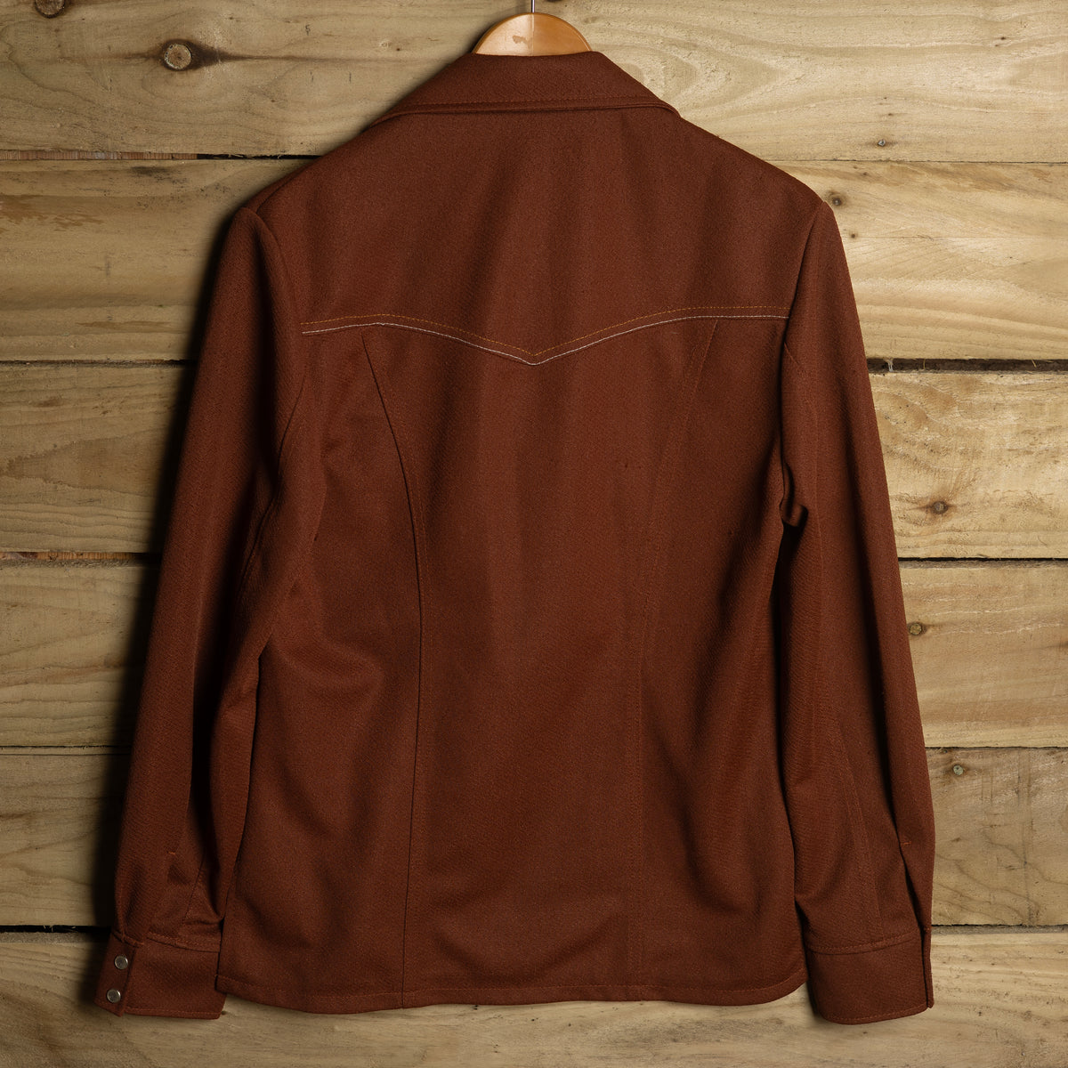 Vintage 1970s H Bar C Brown Pearl Snap Shirt Jacket – M