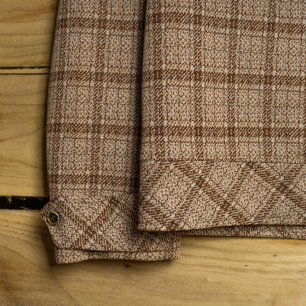 H Bar C California Ranchwear Vintage Brown & Tan Plaid Western Jacket | Button Up | Wedding & Formal