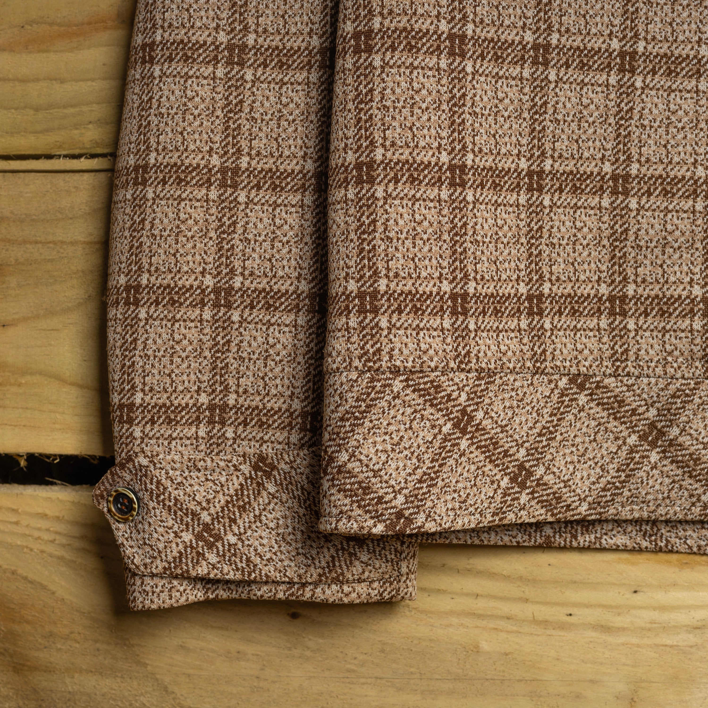 H Bar C California Ranchwear Vintage Brown & Tan Plaid Western Jacket | Button Up | Wedding & Formal