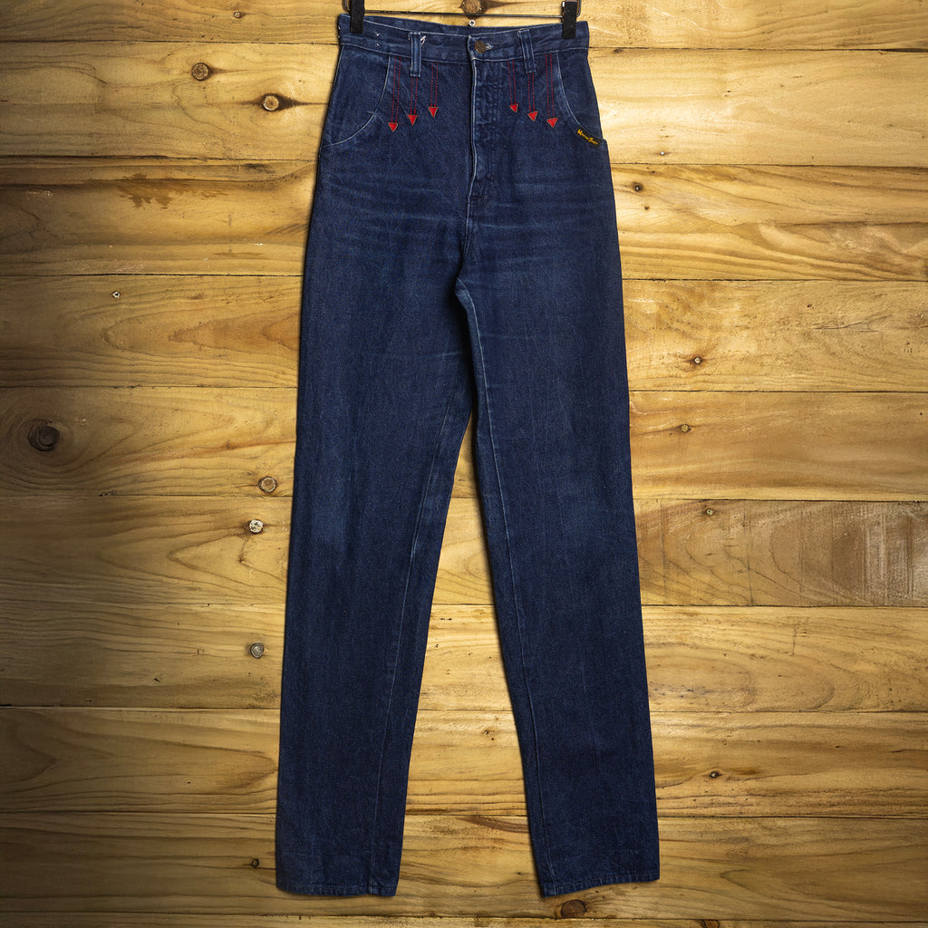 Vintage H Bar C Martha Josey Collection Denim Jeans - Pearl Snaps - W26 L34 - Collectible