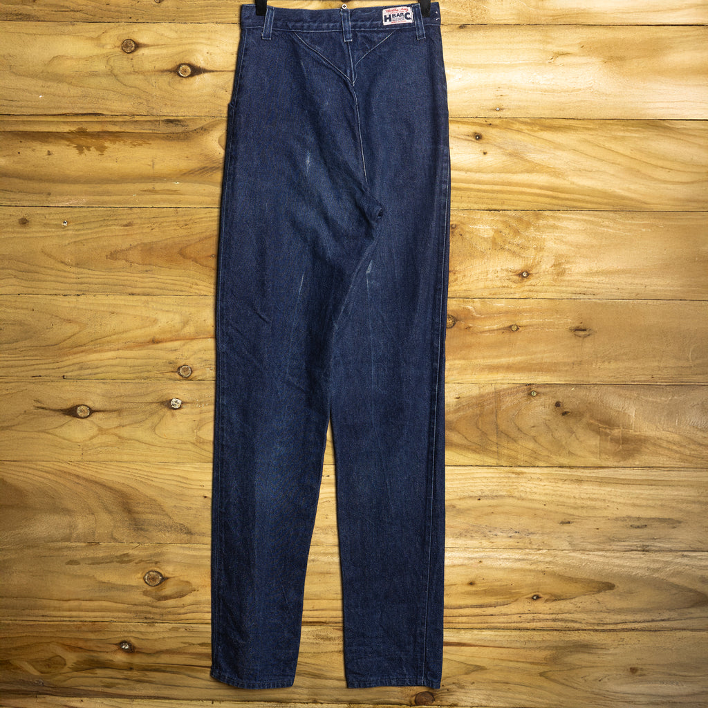 Vintage H Bar C Martha Josey Collection Denim Jeans - Pearl Snaps - W26 L34 - Collectible