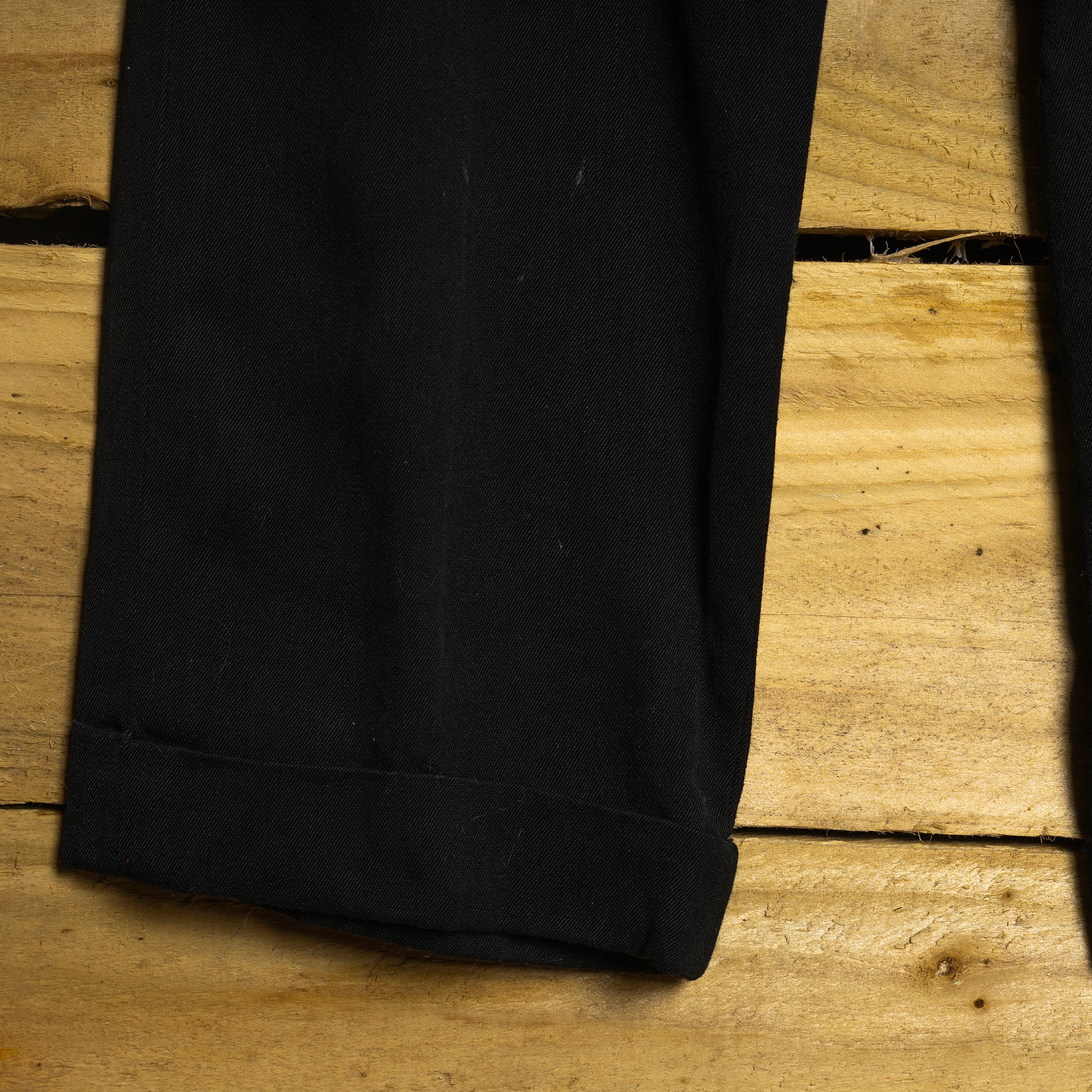 Vintage H Bar C California Ranchwear Kids Black Western Trousers - Turn-Up Cuffs - W22 L21