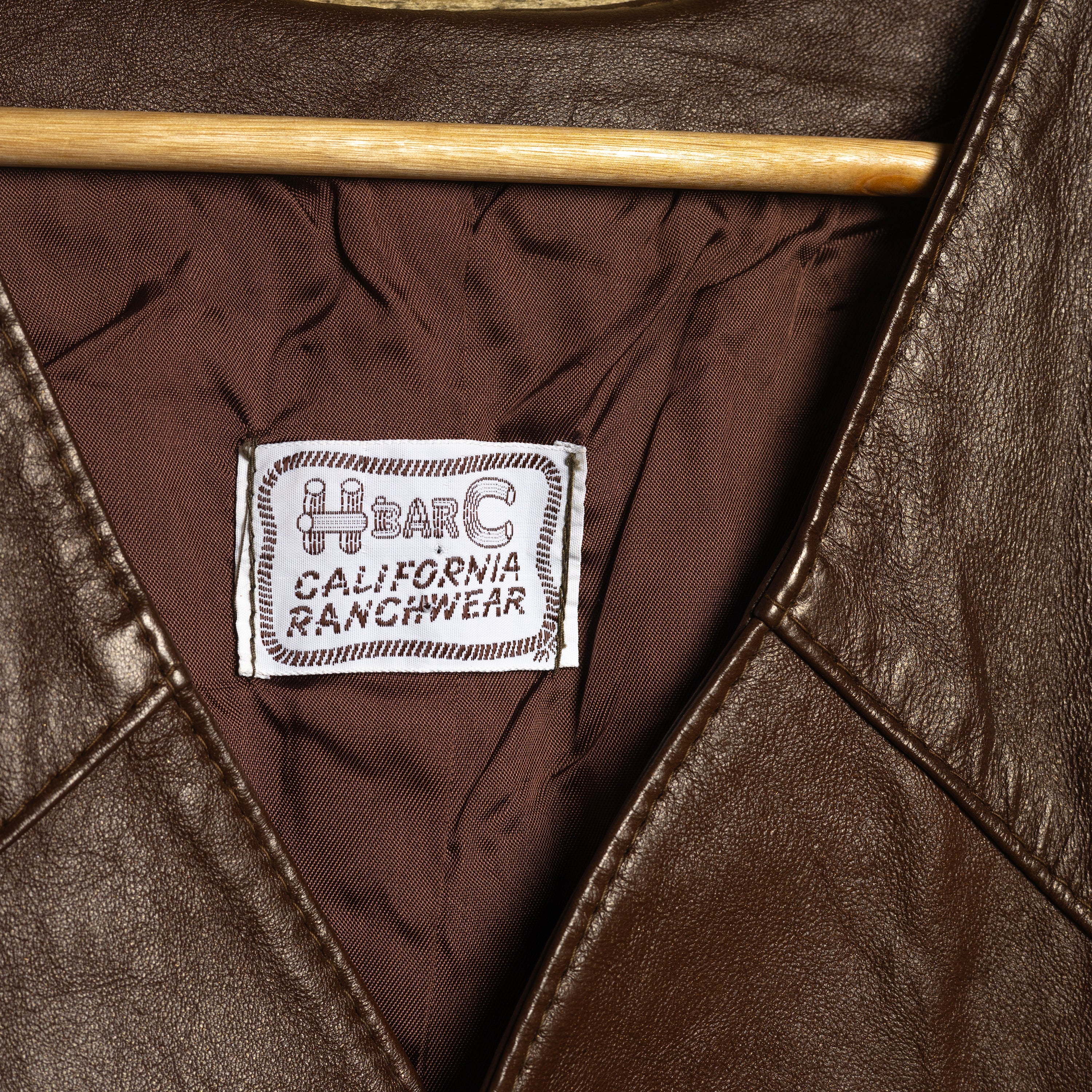 Vintage H Bar C California Ranchwear Brown Leather Waistcoat | Size S