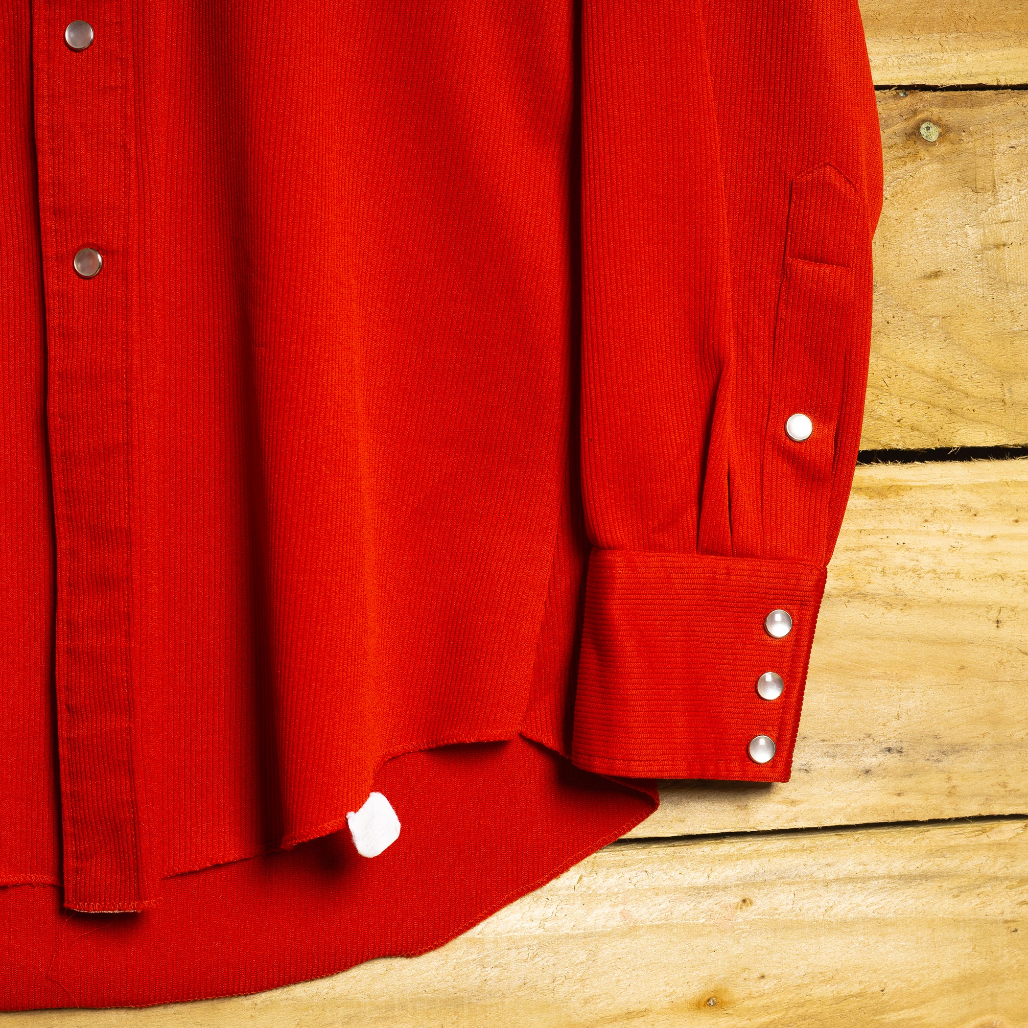 1970s H Bar C California Ranchwear Red Western Shirt - Pearl Snaps - Size L