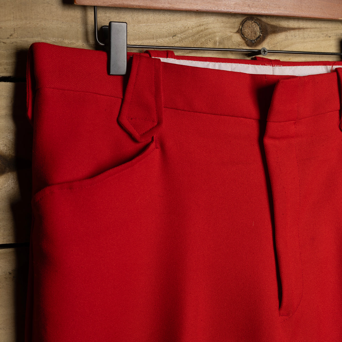 Vintage H Bar C Red Pleated Straight-Leg Western Trousers – 38 x 29