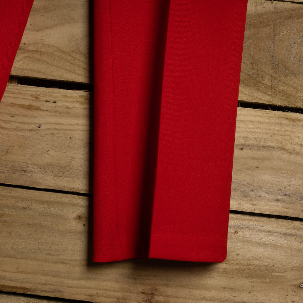 Vintage H Bar C Red Pleated Straight-Leg Western Trousers – 38 x 29