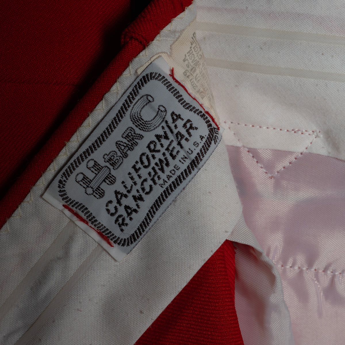 Vintage H Bar C Red Pleated Straight-Leg Western Trousers – 38 x 29