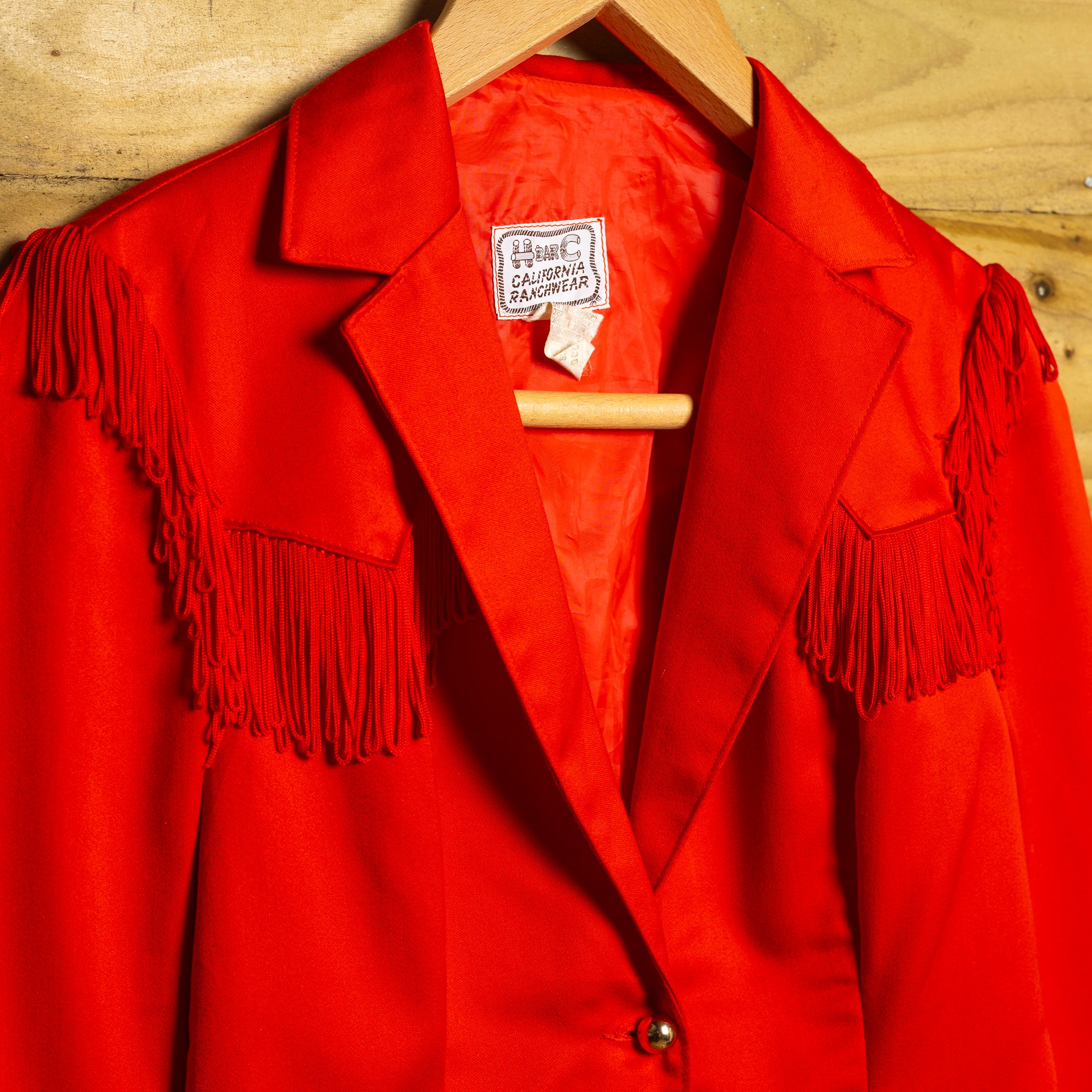 Vintage 1970s H Bar C Ranchwear Western Fringed Jacket S
