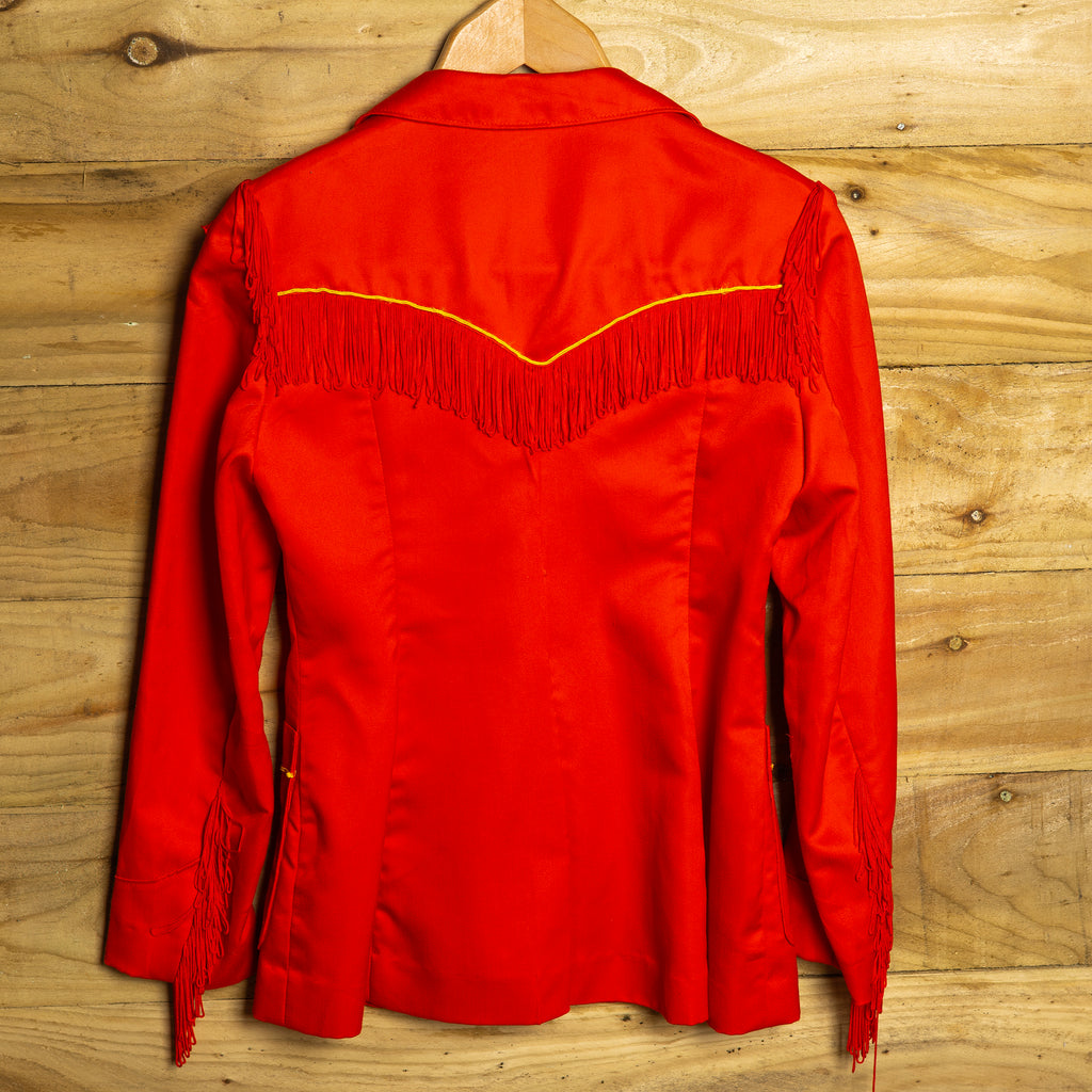 Vintage 1970s H Bar C Ranchwear Western Fringed Jacket - Size Small