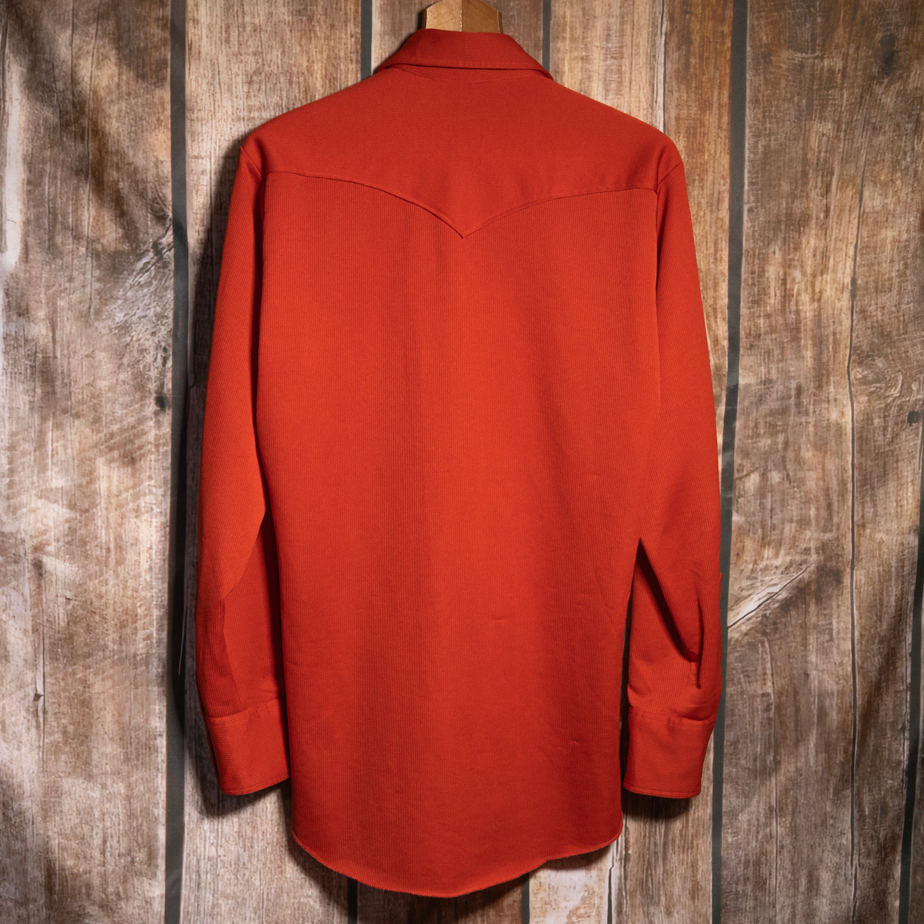Vintage 1970s H Bar C California Ranchwear Red Western Shirt L