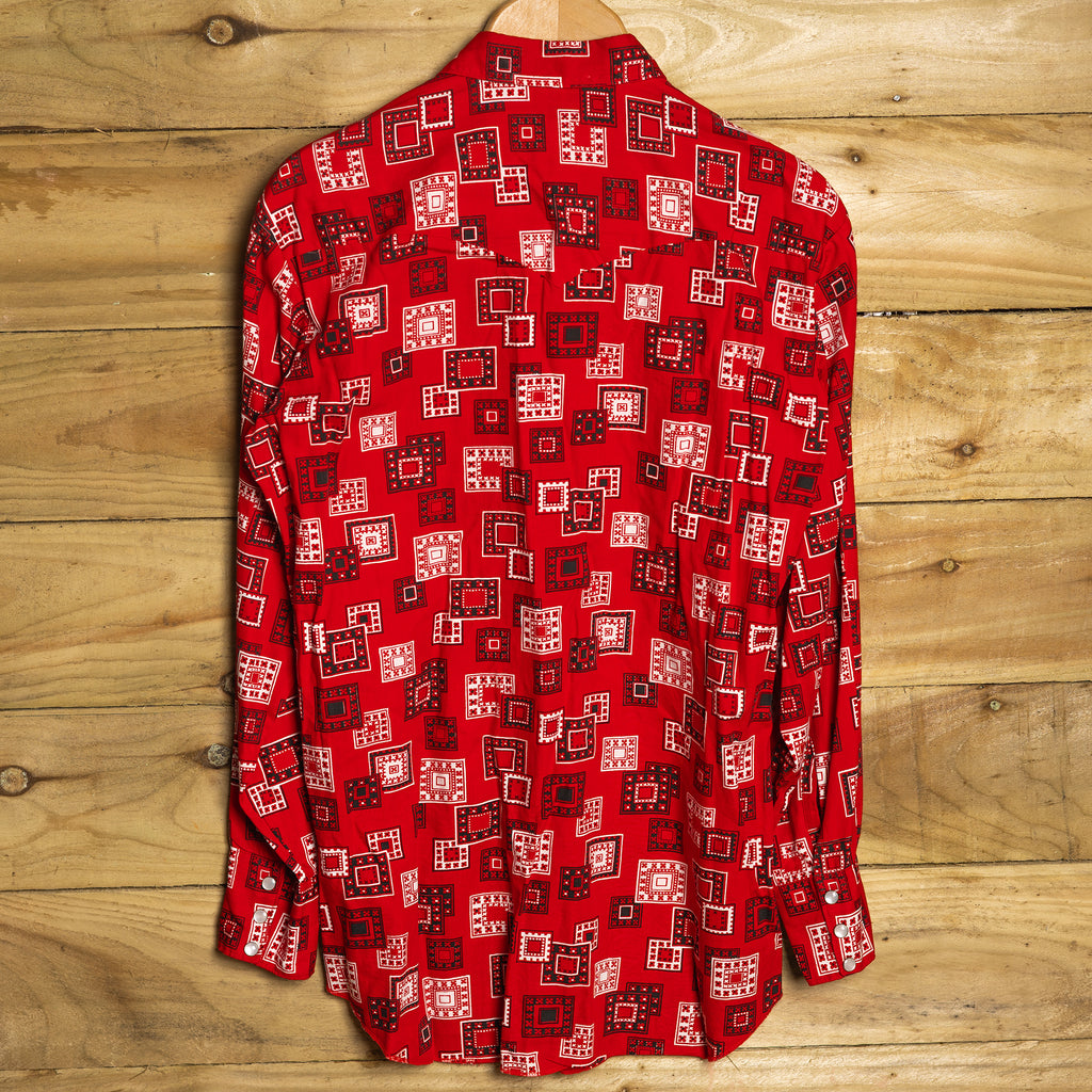Vintage H Bar C California Ranchwear Bandana Print Western Shirt - Pearl Snaps - Size M