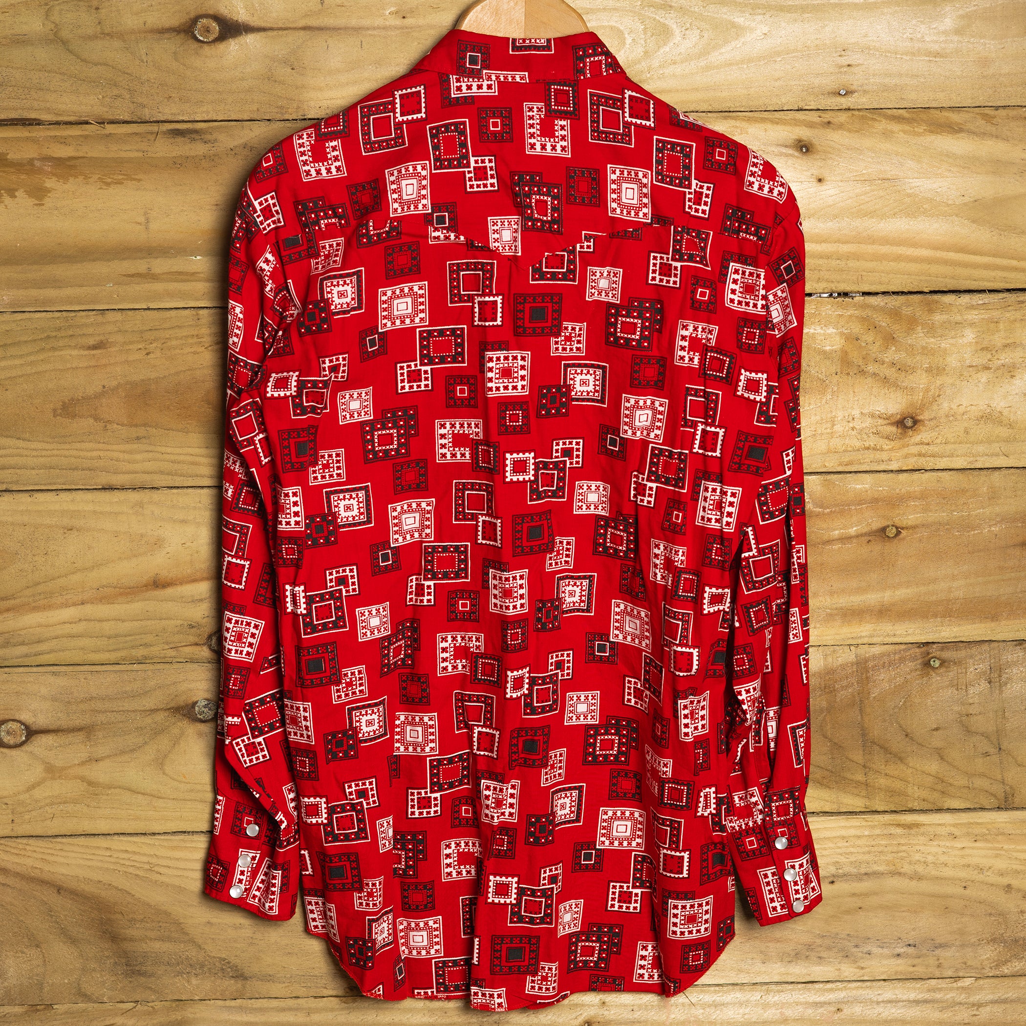 Vintage H Bar C California Ranchwear Bandana Print Western Shirt - Pearl Snaps - Size M