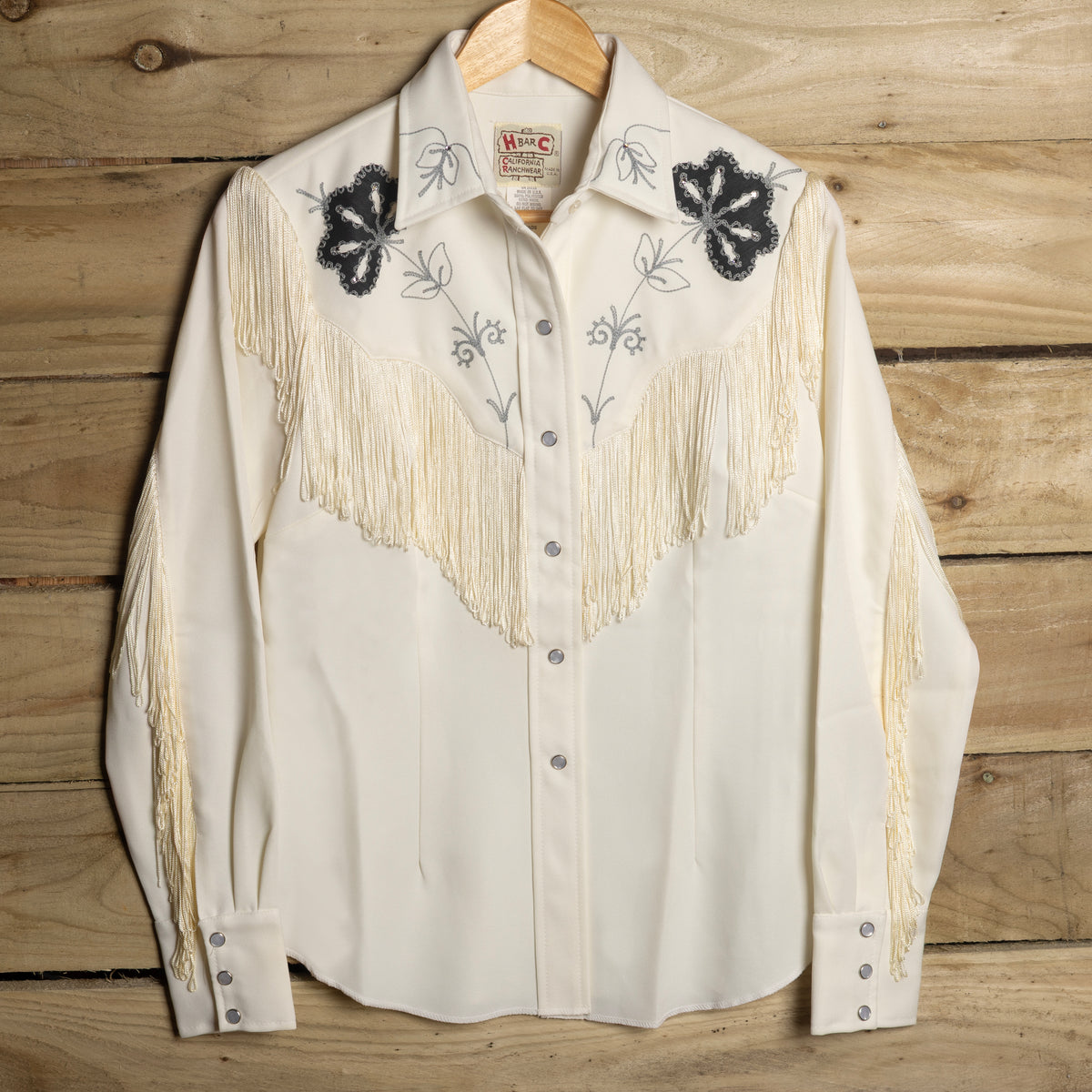 Vintage H Bar C Women's White Taos Pearl Snap Western Shirt – Size 36