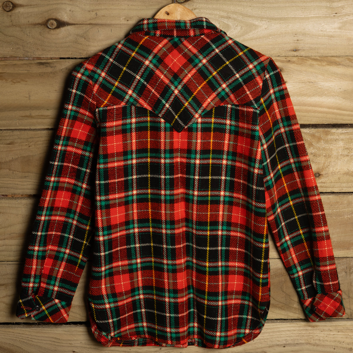 Vintage H Bar C Women's Checked Wool Western Shirt – Size 38