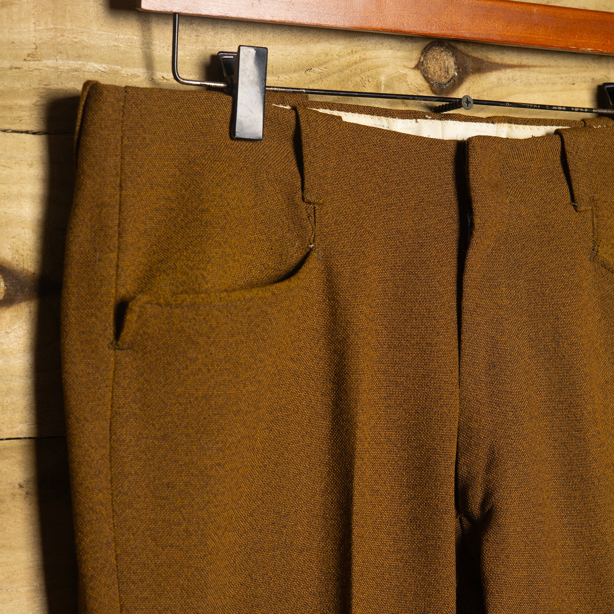 Vintage H Bar C California Ranchwear Brown Western Cut Cowboy Pants 34 W