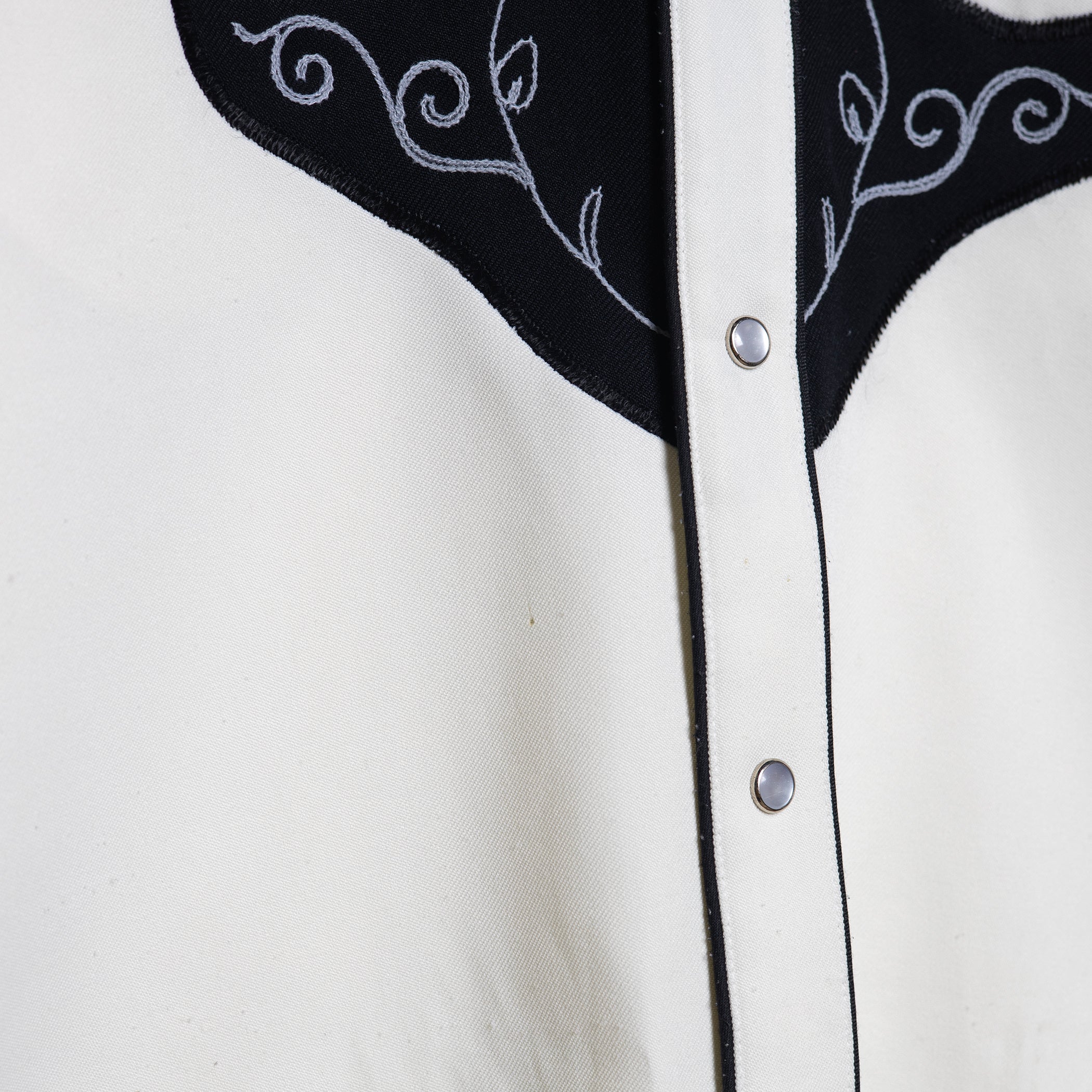 Vintage H Bar C California Ranchwear White Embroidered Western Shirt L