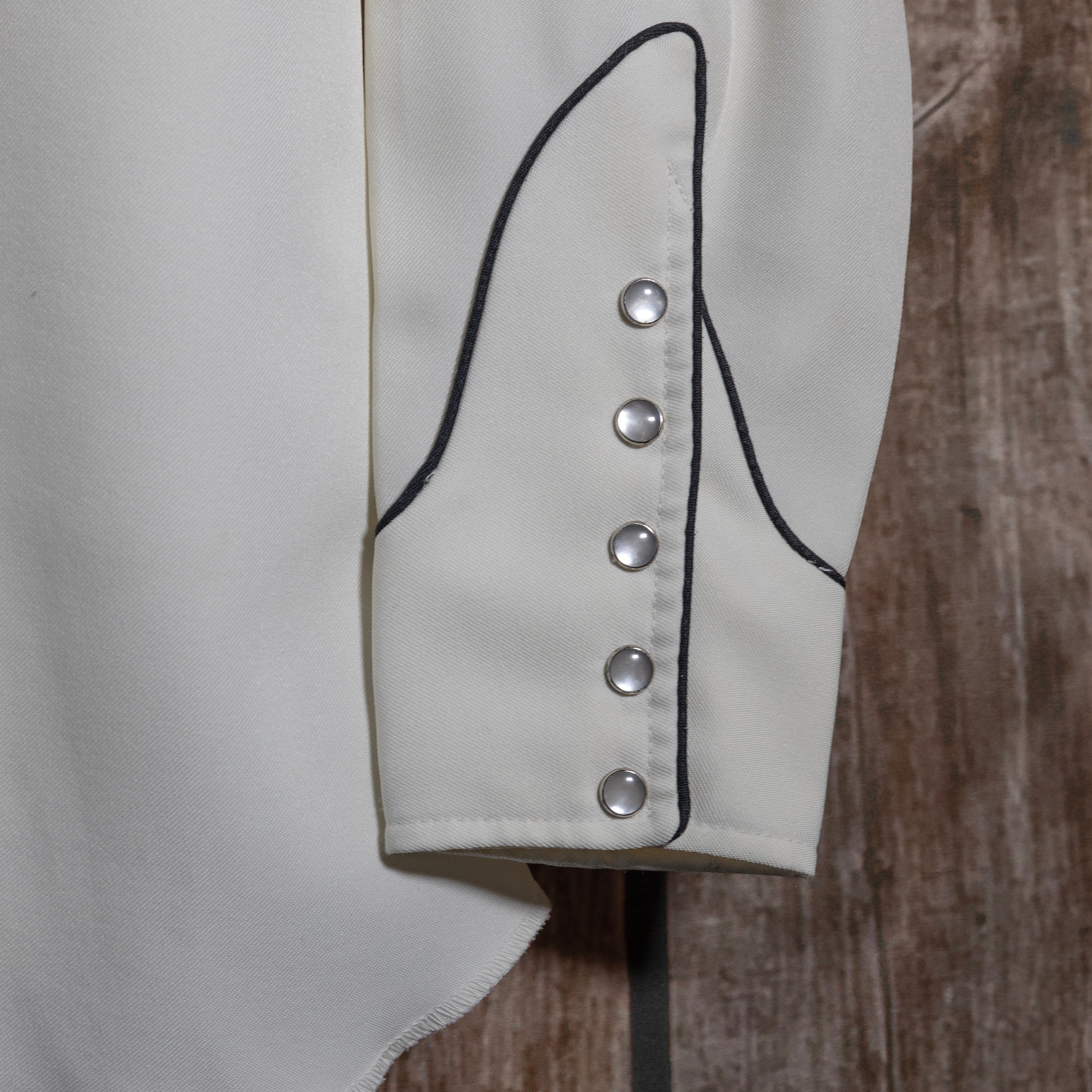 Vintage H Bar C California Ranchwear White Embroidered Western Shirt L