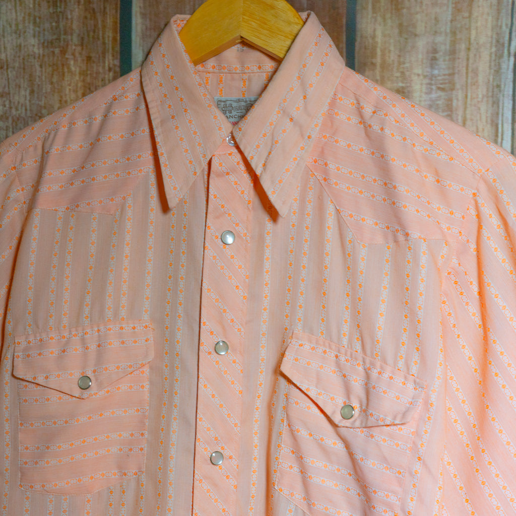 Vinted 1960s H Bar C California Ranchwear Peach Cowboy Shirt M