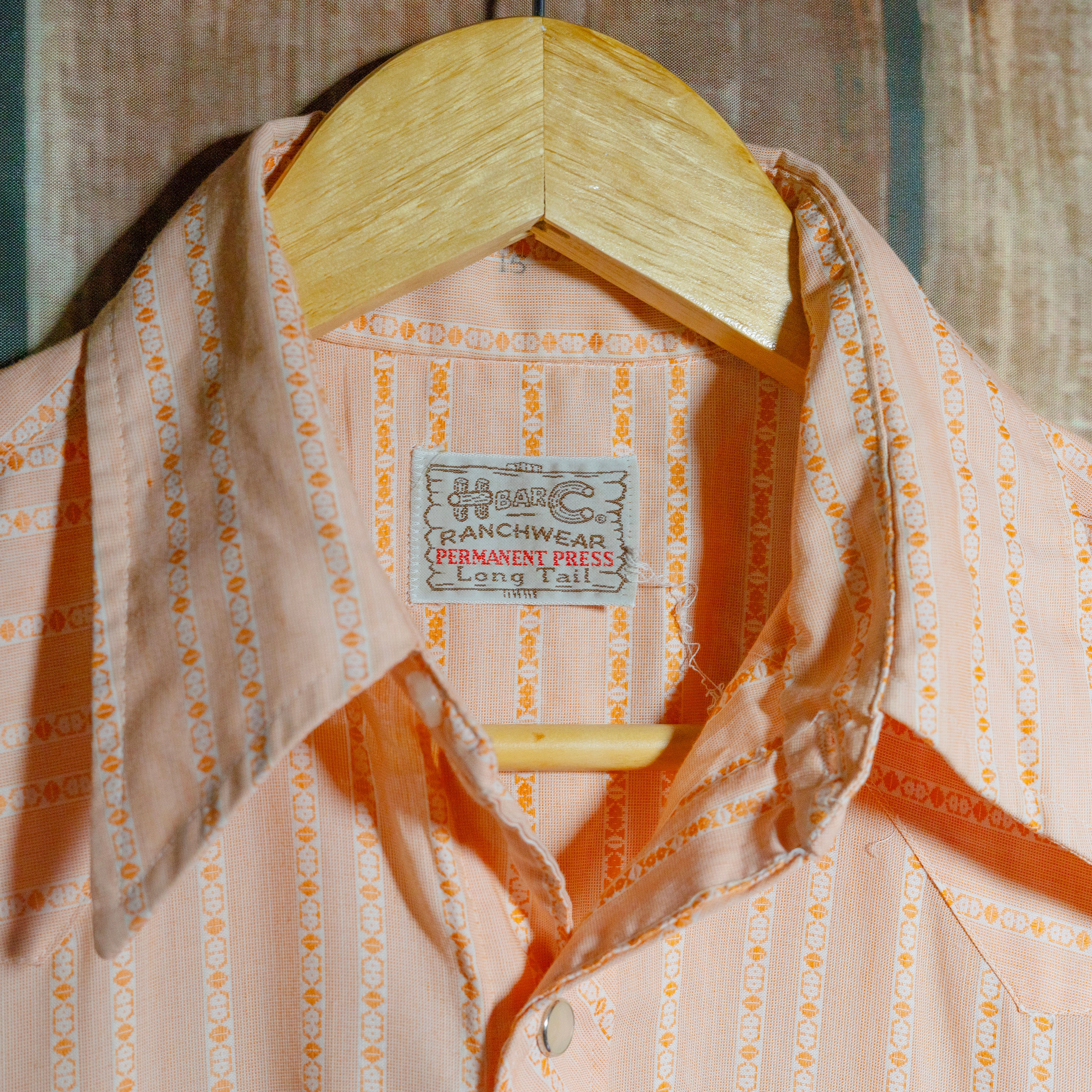 Vinted 1960s H Bar C California Ranchwear Peach Cowboy Shirt M