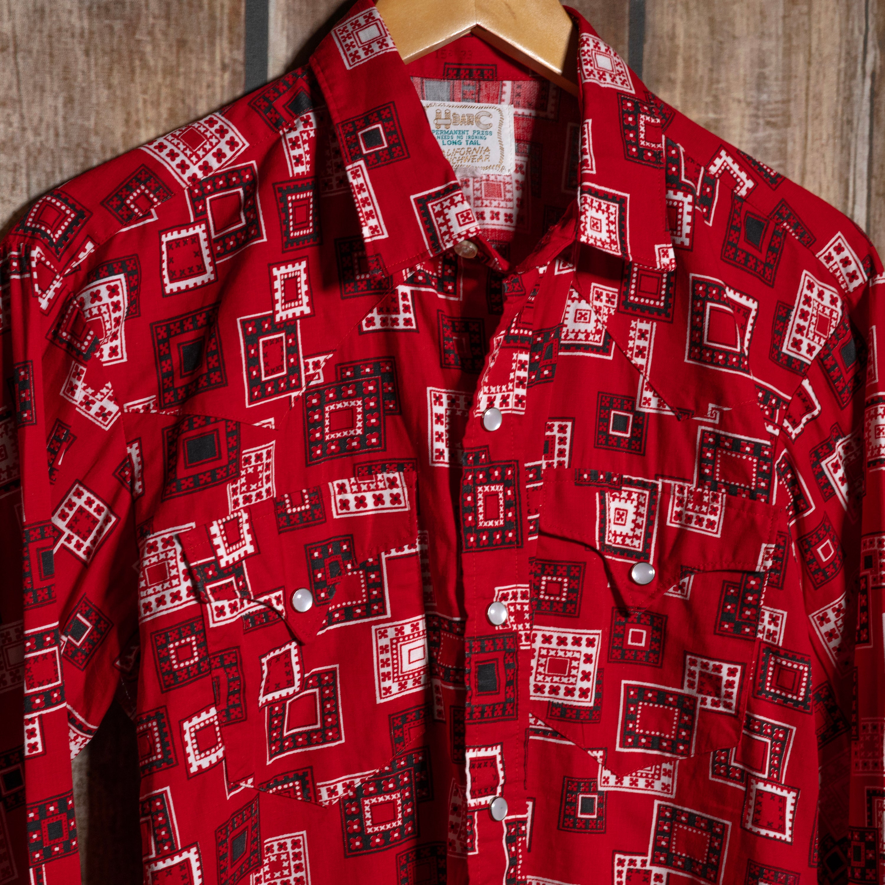 Vintage H Bar C California Ranchwear Bandana Design Print Western Shirt M