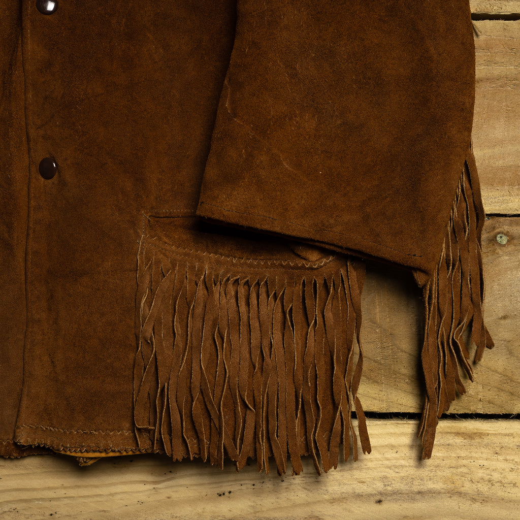 Vintage K Bar Z Ranchwear Brown Suede Western Fringe Jacket