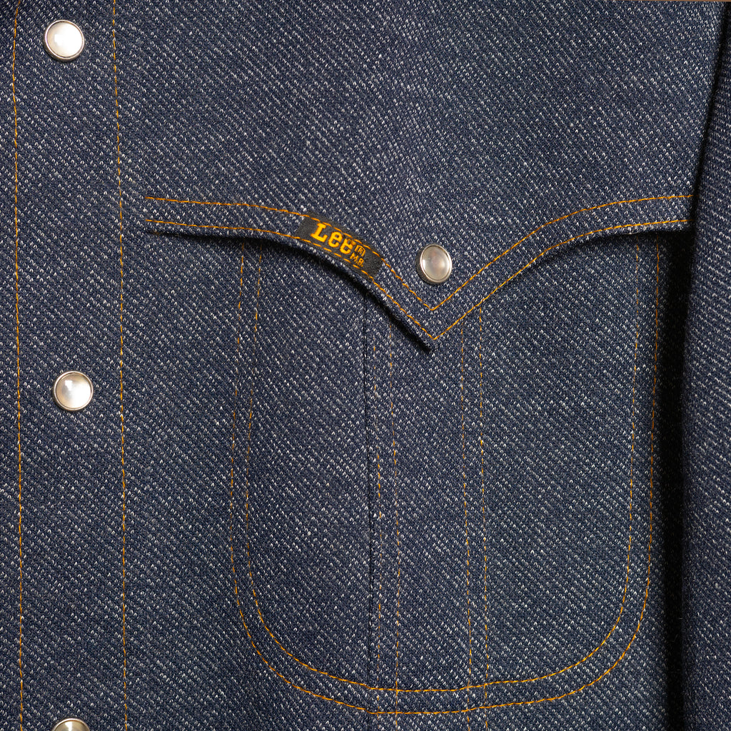 Vintage 1970s Deadstock Lee Western Shirt Jacket with Pearl Snaps — M/L