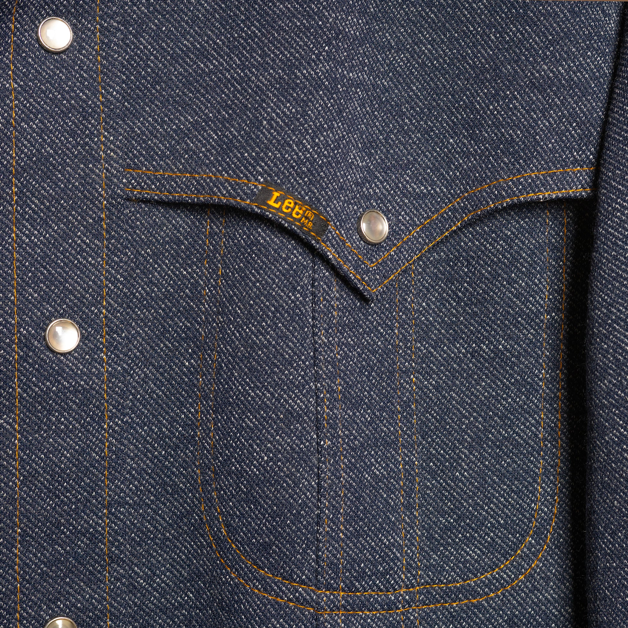Vintage 1970s Deadstock Lee Western Shirt Jacket with Pearl Snaps — M/L