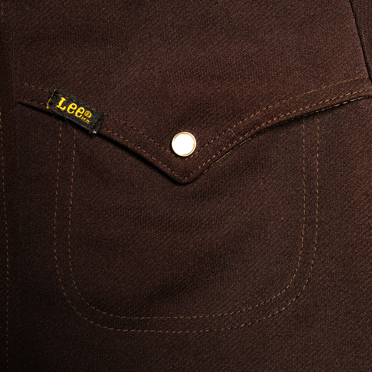 1970s Lady Lee Chocolate Brown Pearl Snap Western Shirt – M