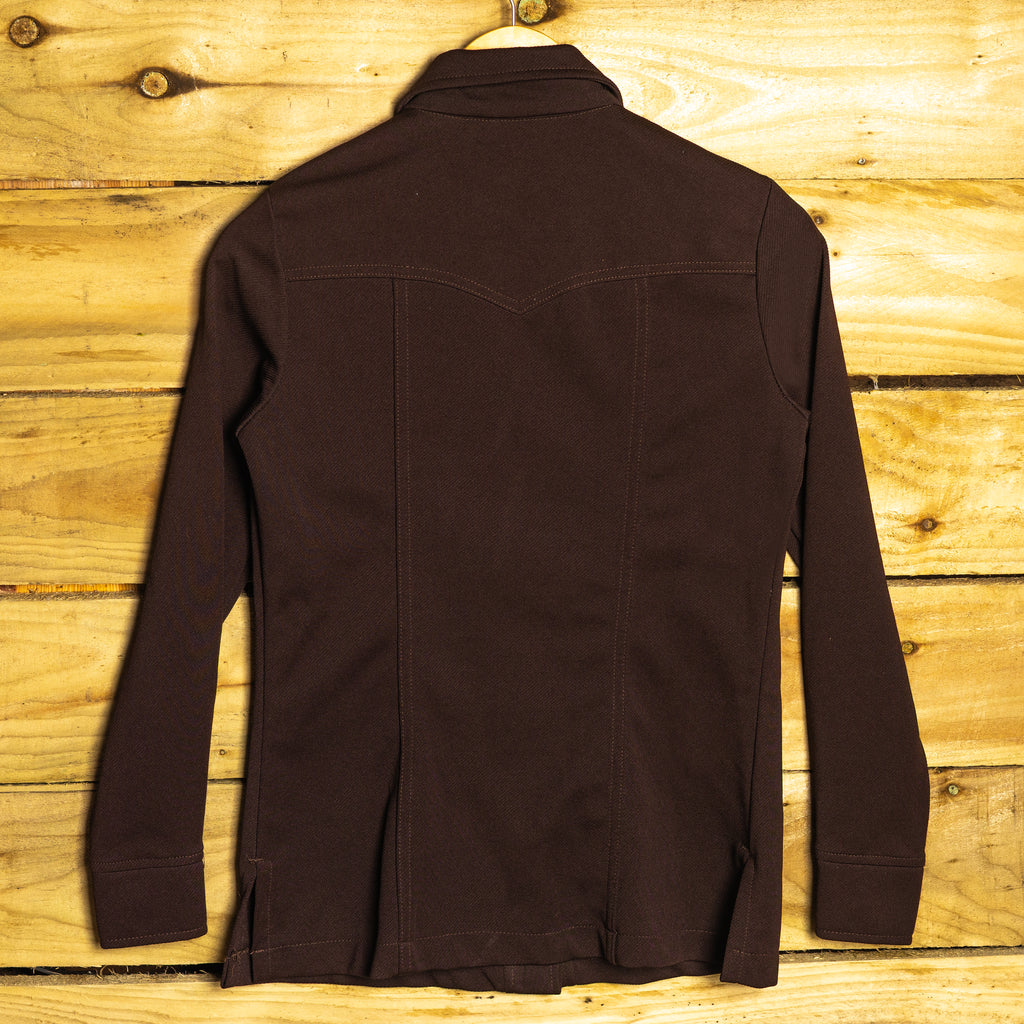 1970s Lady Lee Chocolate Brown Pearl Snap Western Shirt – M