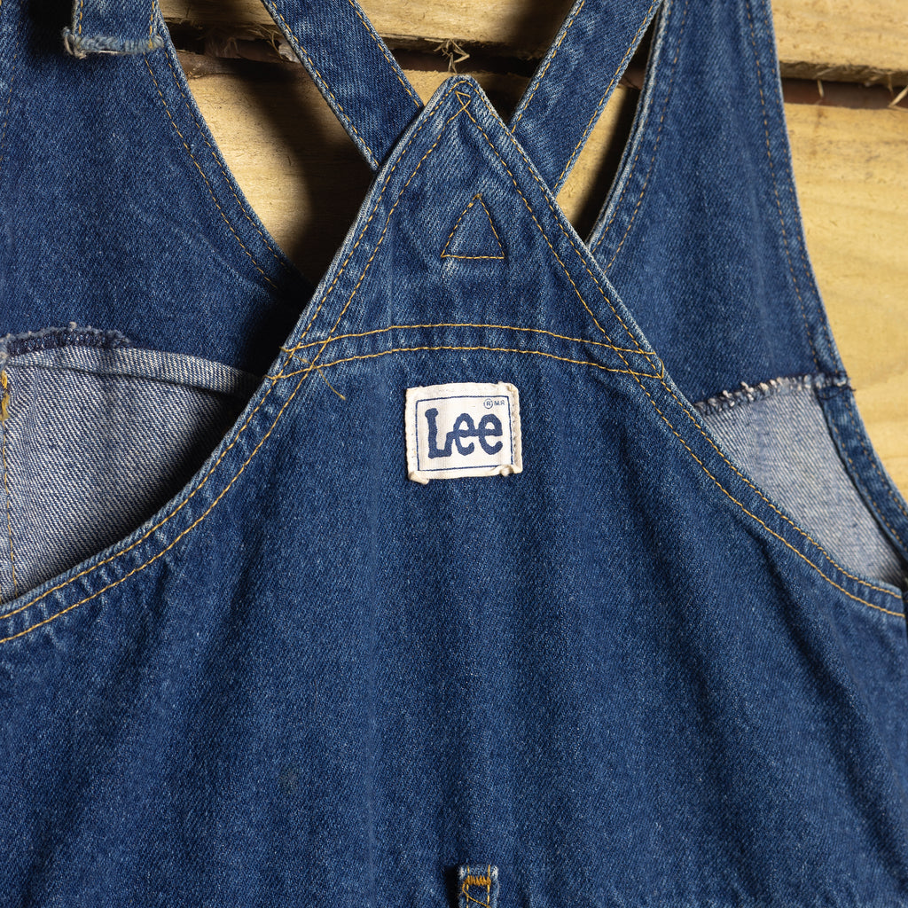 Vintage 90s Lee USA Denim Maxi Dress – Dark Wash Button-Up with Pockets