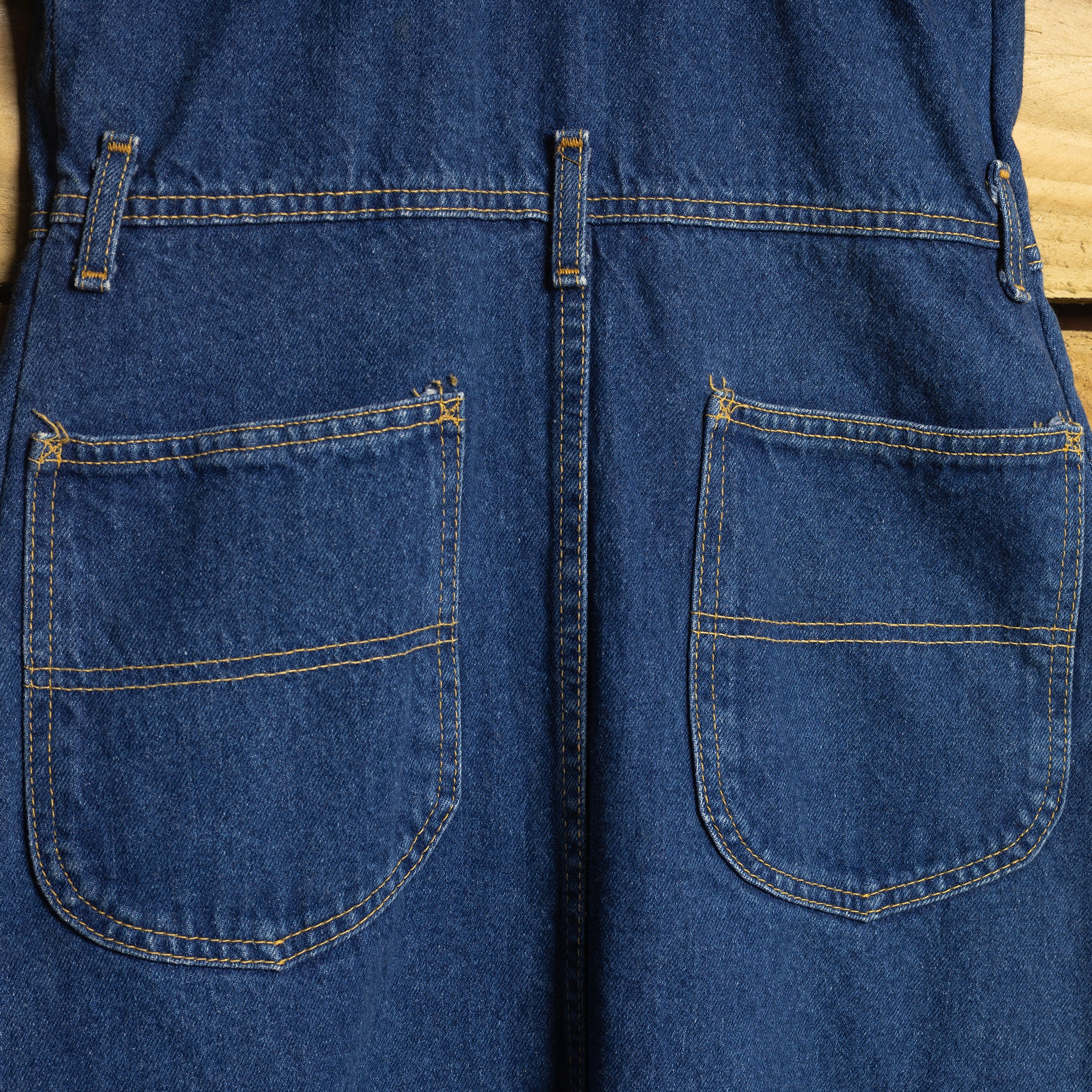 Vintage 90s Lee USA Denim Maxi Dress – Dark Wash Button-Up with Pockets