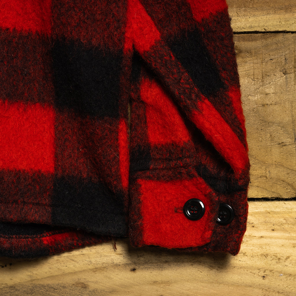 1960s Traverse Bay Woolen Co Mackinaw Jac-Shirt - 100% Buffalo Wool - Size M - Rare