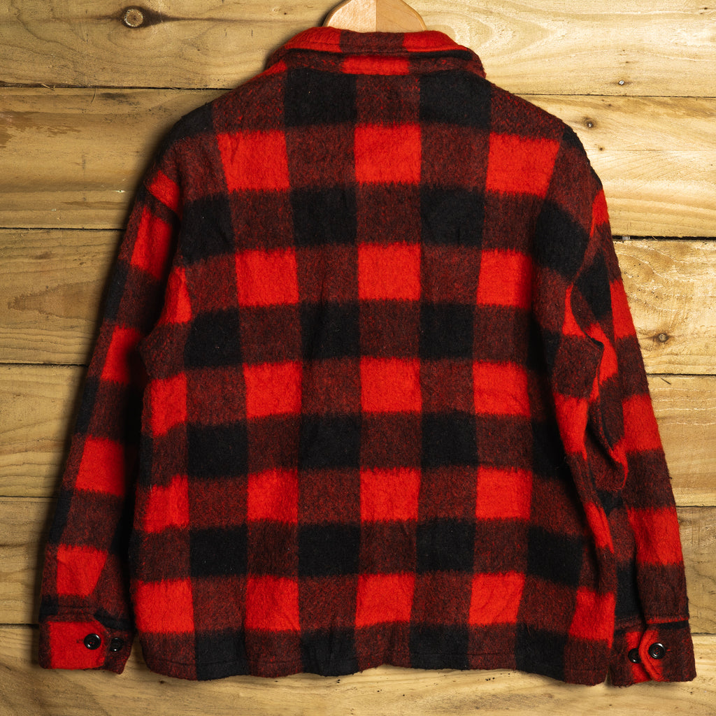 1960s Traverse Bay Woolen Co Mackinaw Jac-Shirt - 100% Buffalo Wool - Size M - Rare