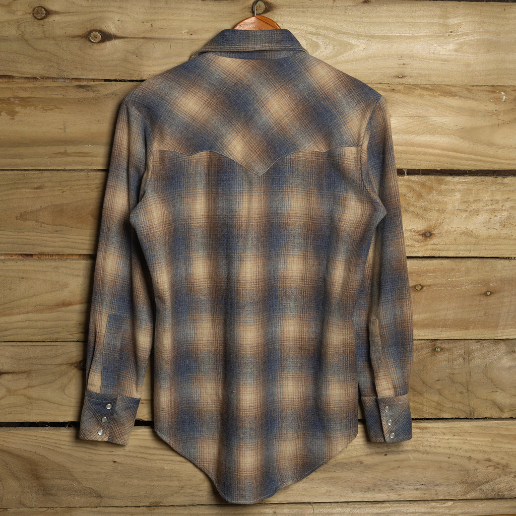1970s Vintage Miller Western Wear Thick Plaid Pearl Snap Shirt – Size S (8–10)