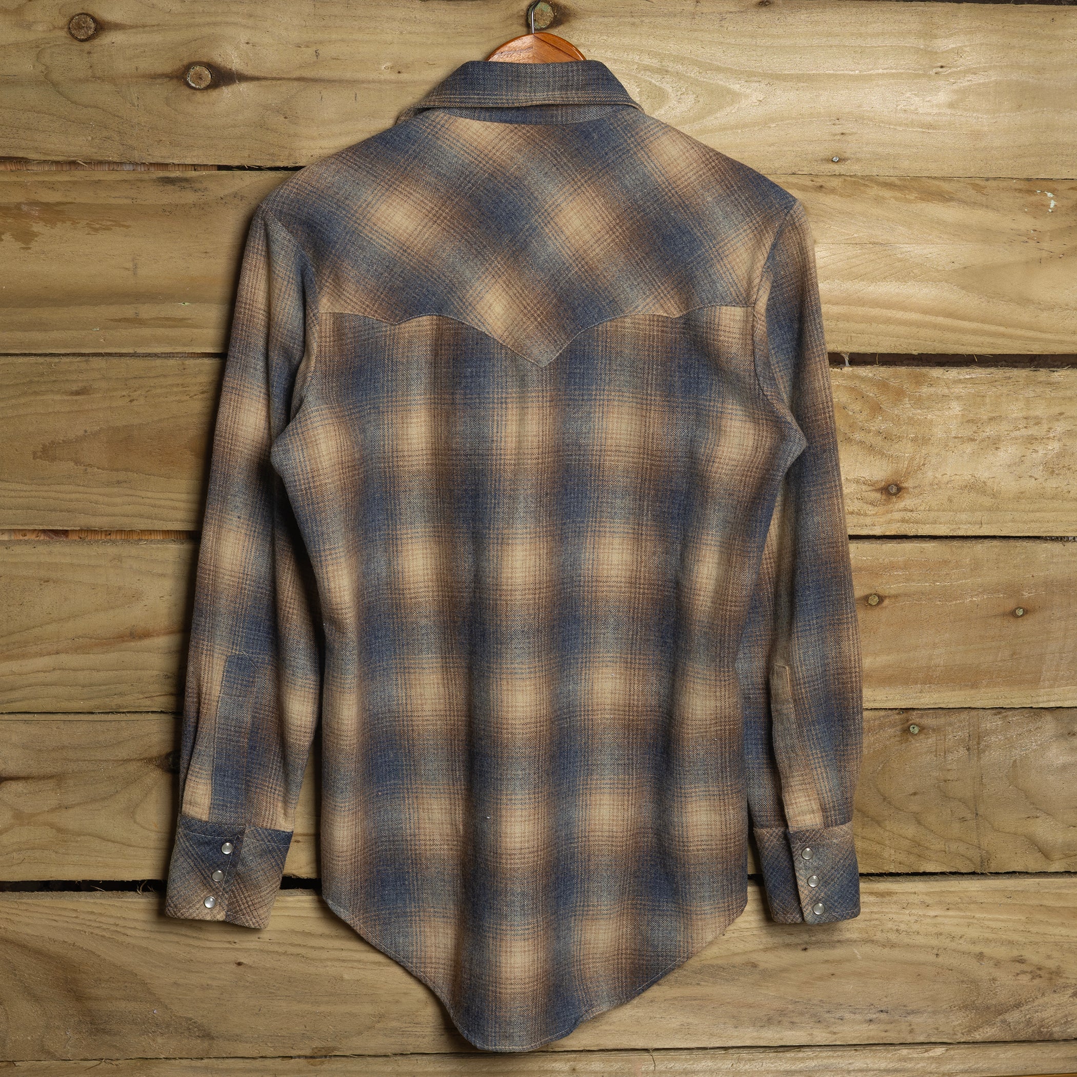 1970s Vintage Miller Western Wear Thick Plaid Pearl Snap Shirt – Size S (8–10)