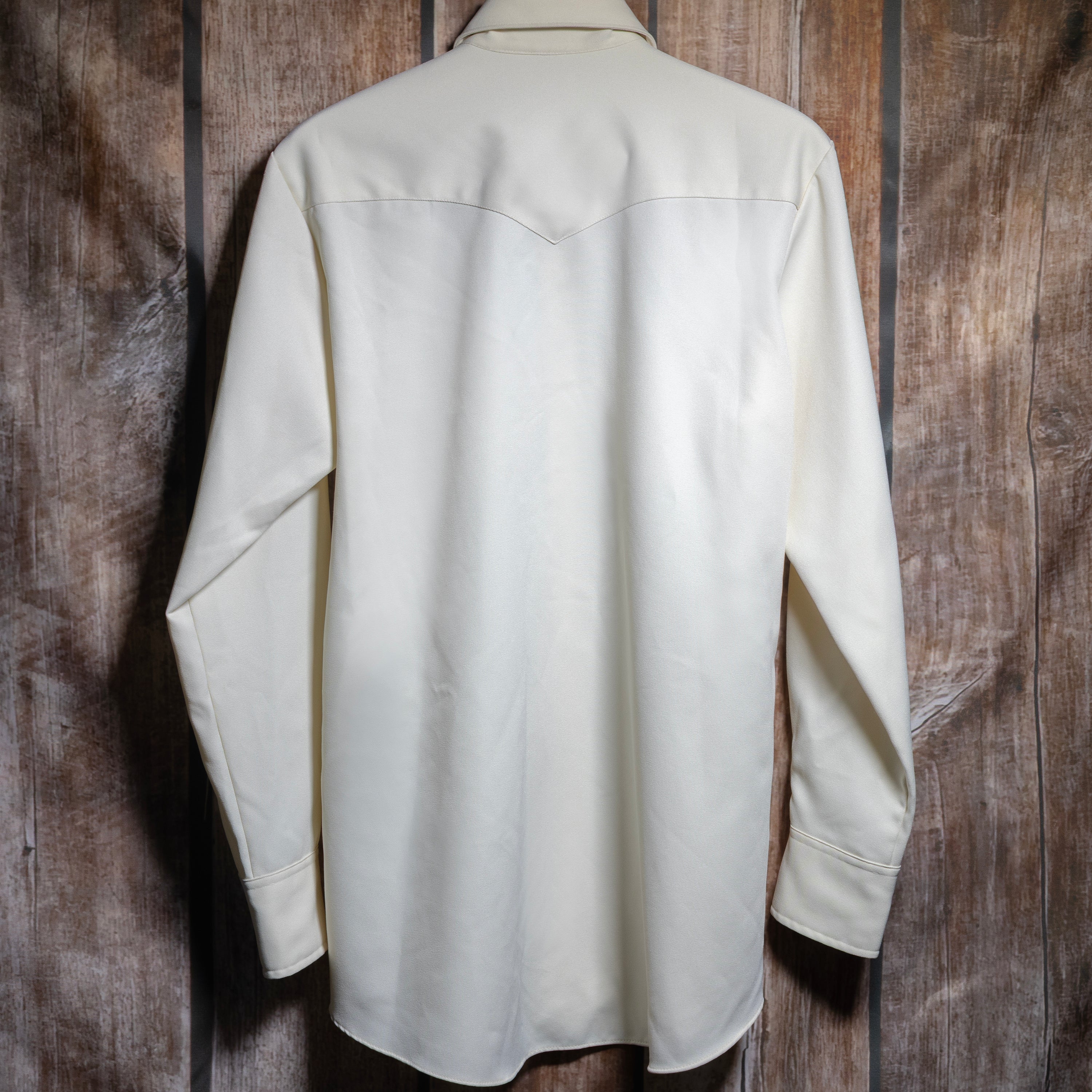 Vintage 1970s Miller Western Wear Cream Embroidered Western Shirt L