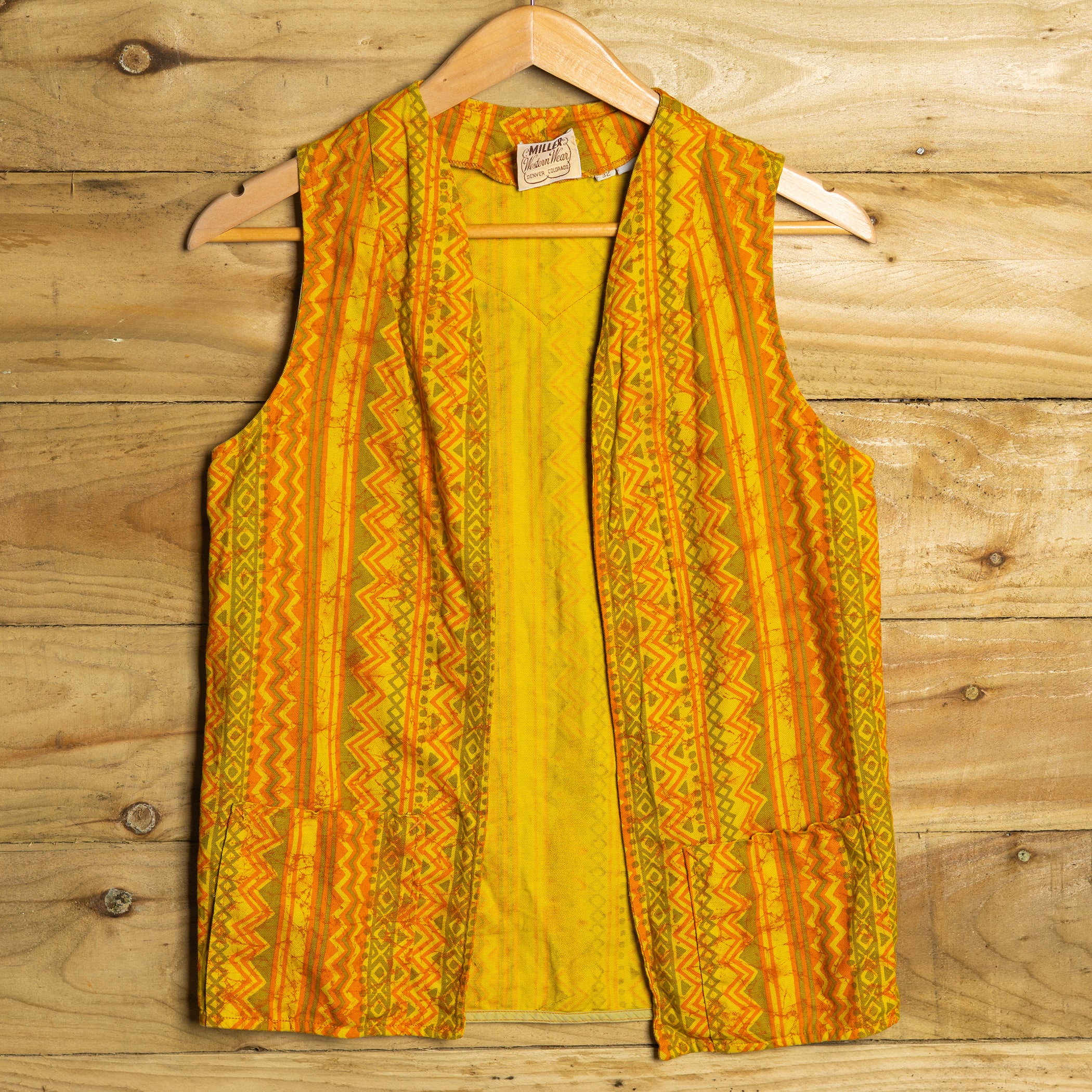 Vintage 1960s Miller Western Wear Vest S