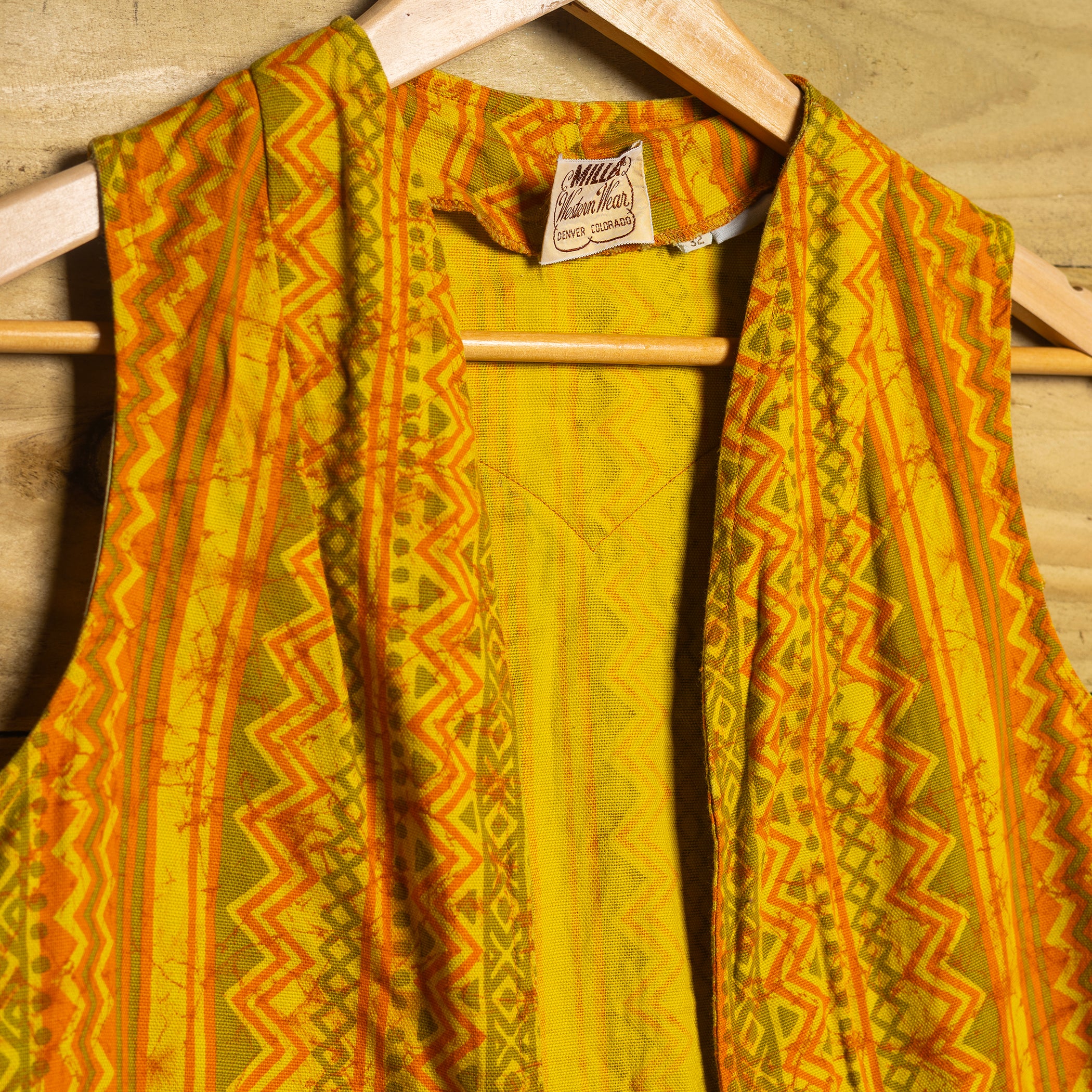 Vintage 1960s Miller Western Wear Vest S