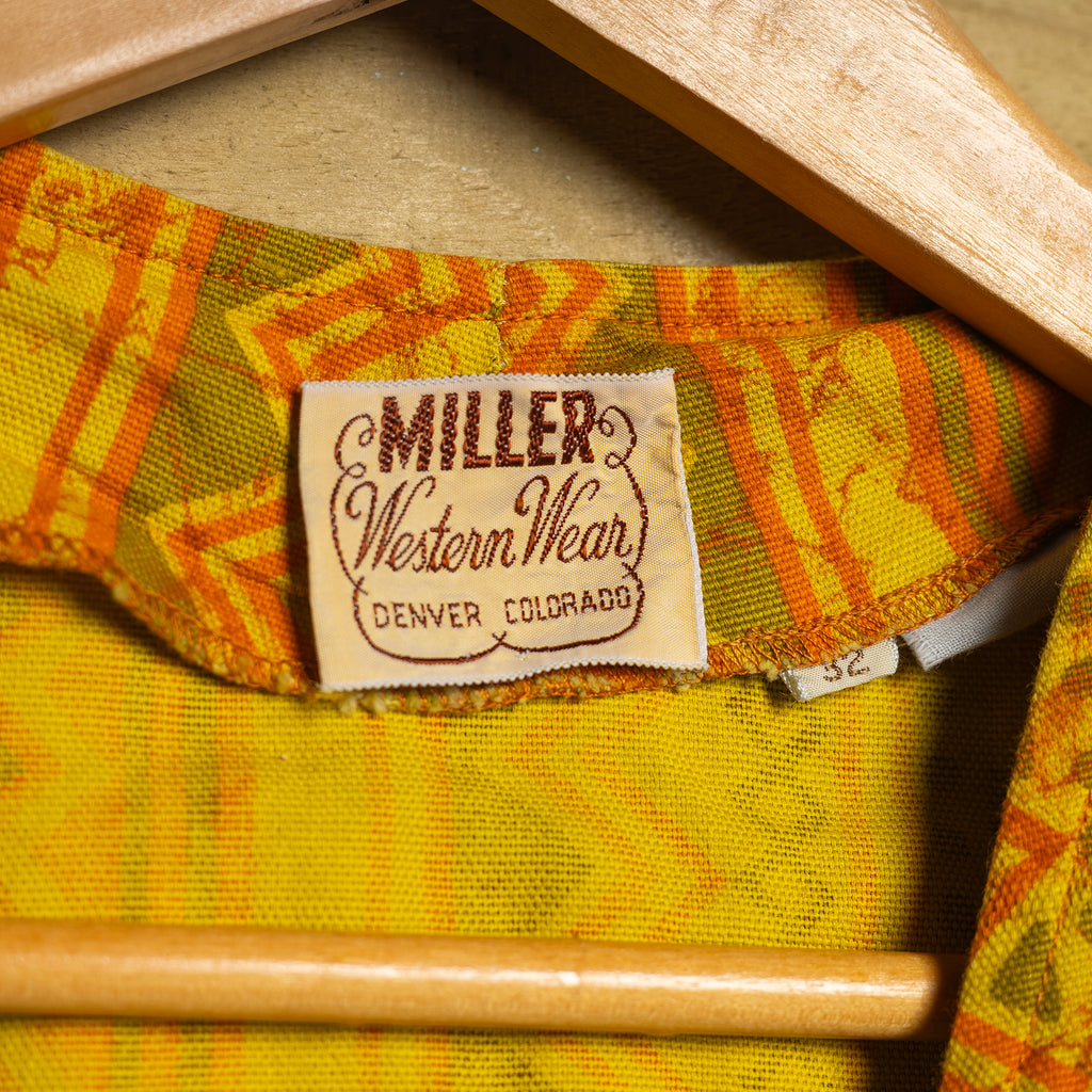 1960s Vintage Miller Western Wear Vest - Classic Cowboy Style - Size S